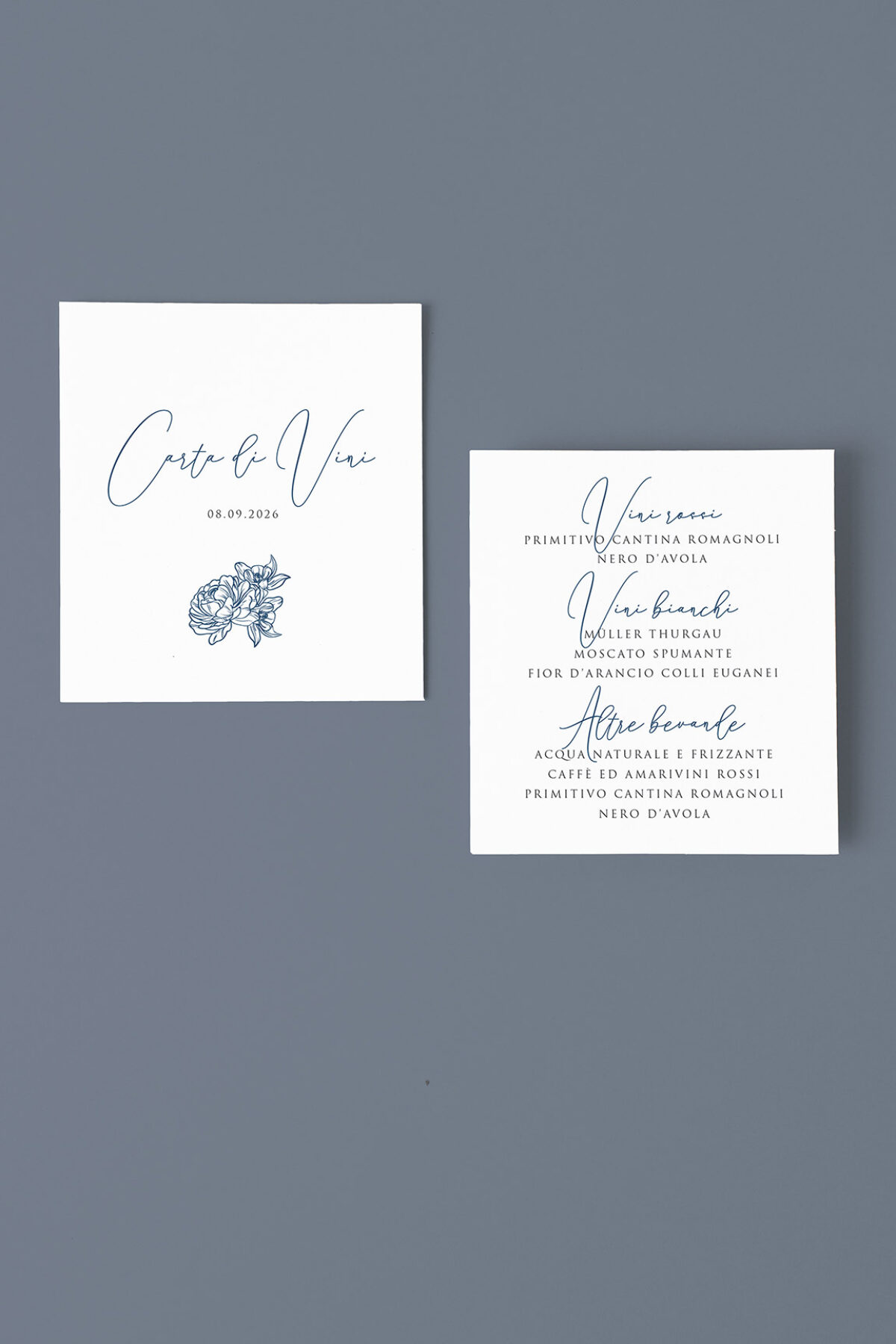 Menu Carta dei Vini