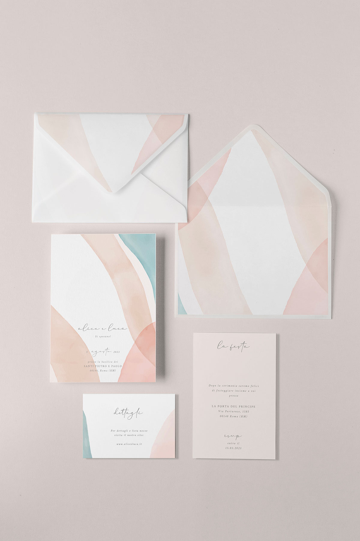 Partecipazione Vellum con Liner Brush