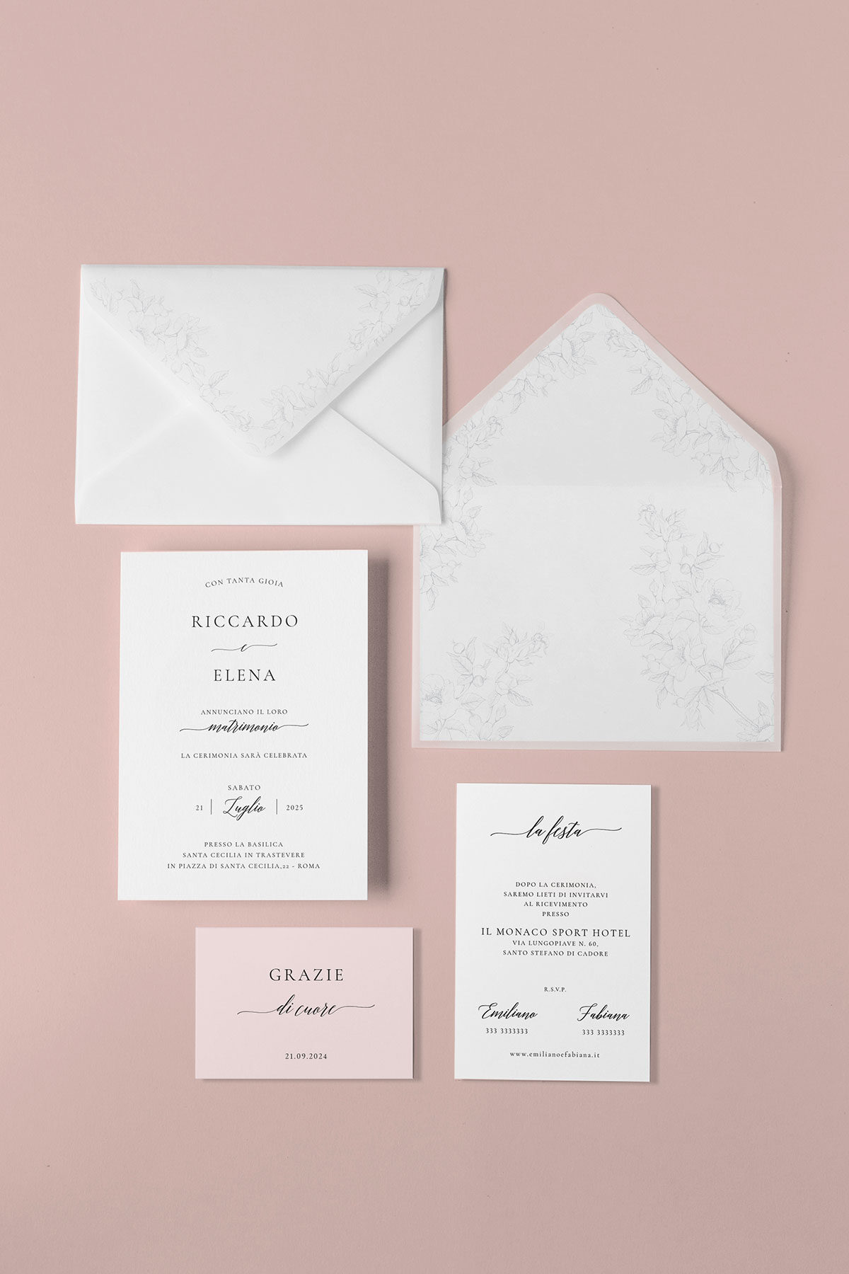 Partecipazione Vellum con Liner Chiara