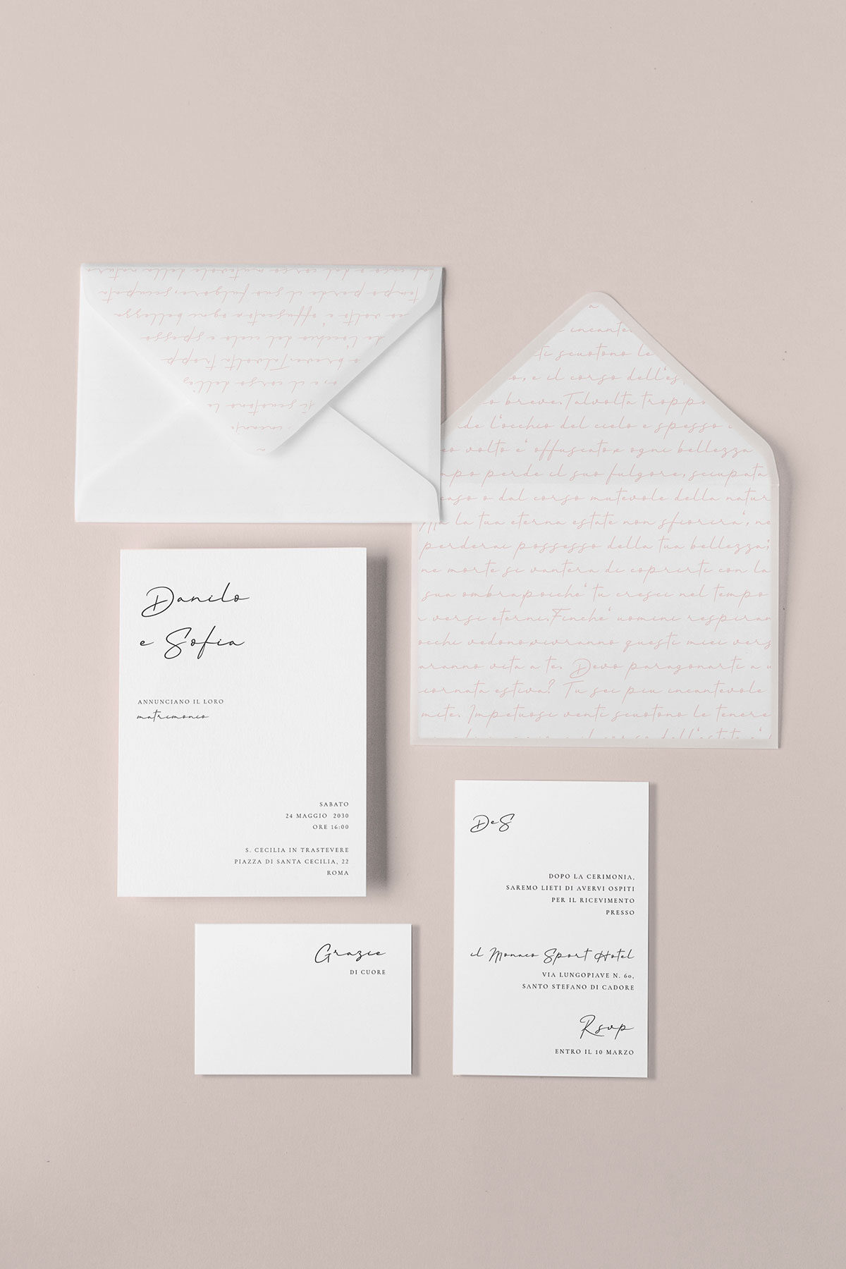 Partecipazione Vellum con Liner Dear Diary
