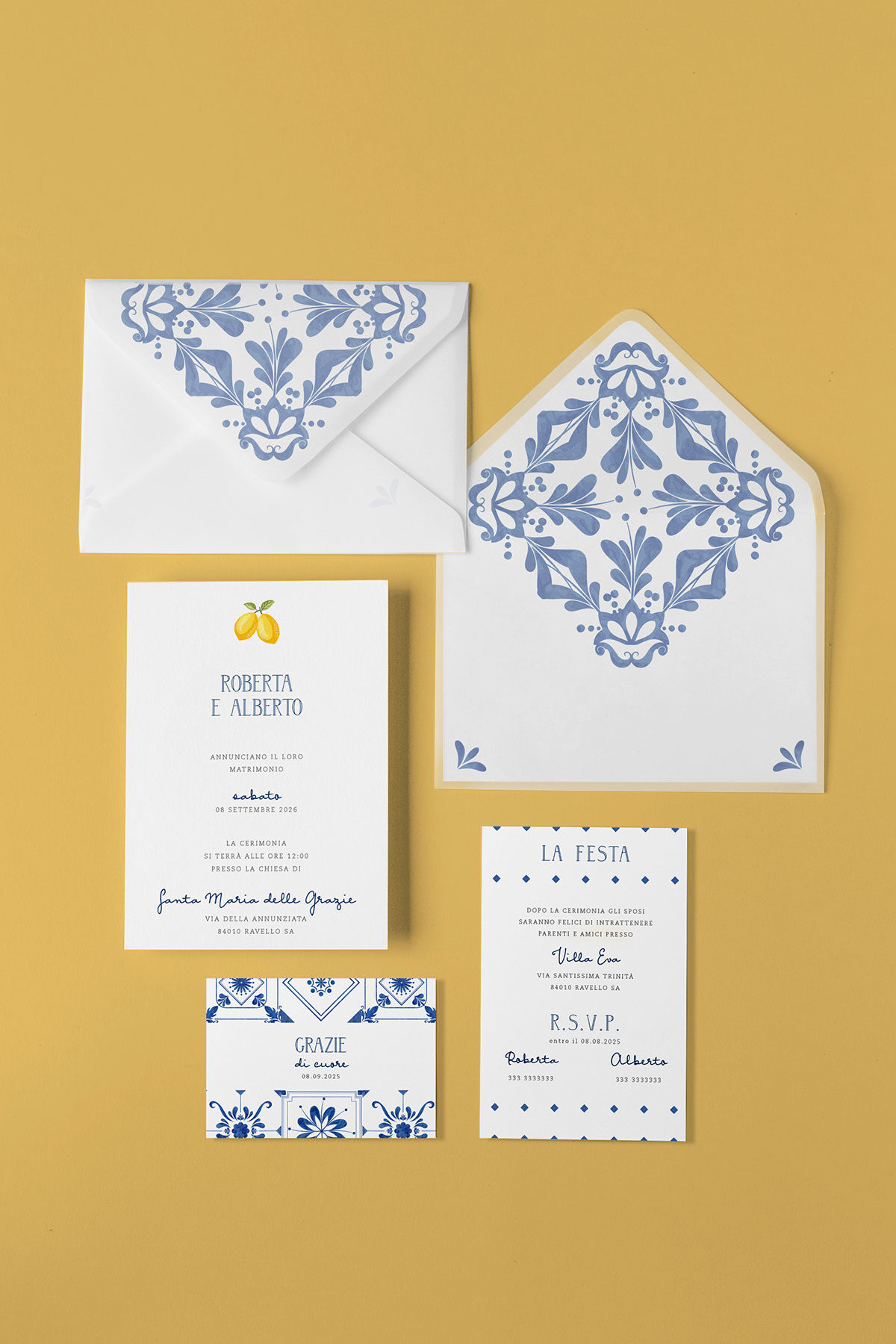 Partecipazione Vellum con Liner Limoni