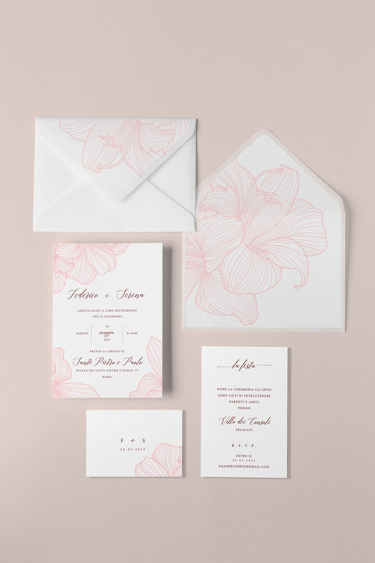 Partecipazione Vellum con Liner New Elegance