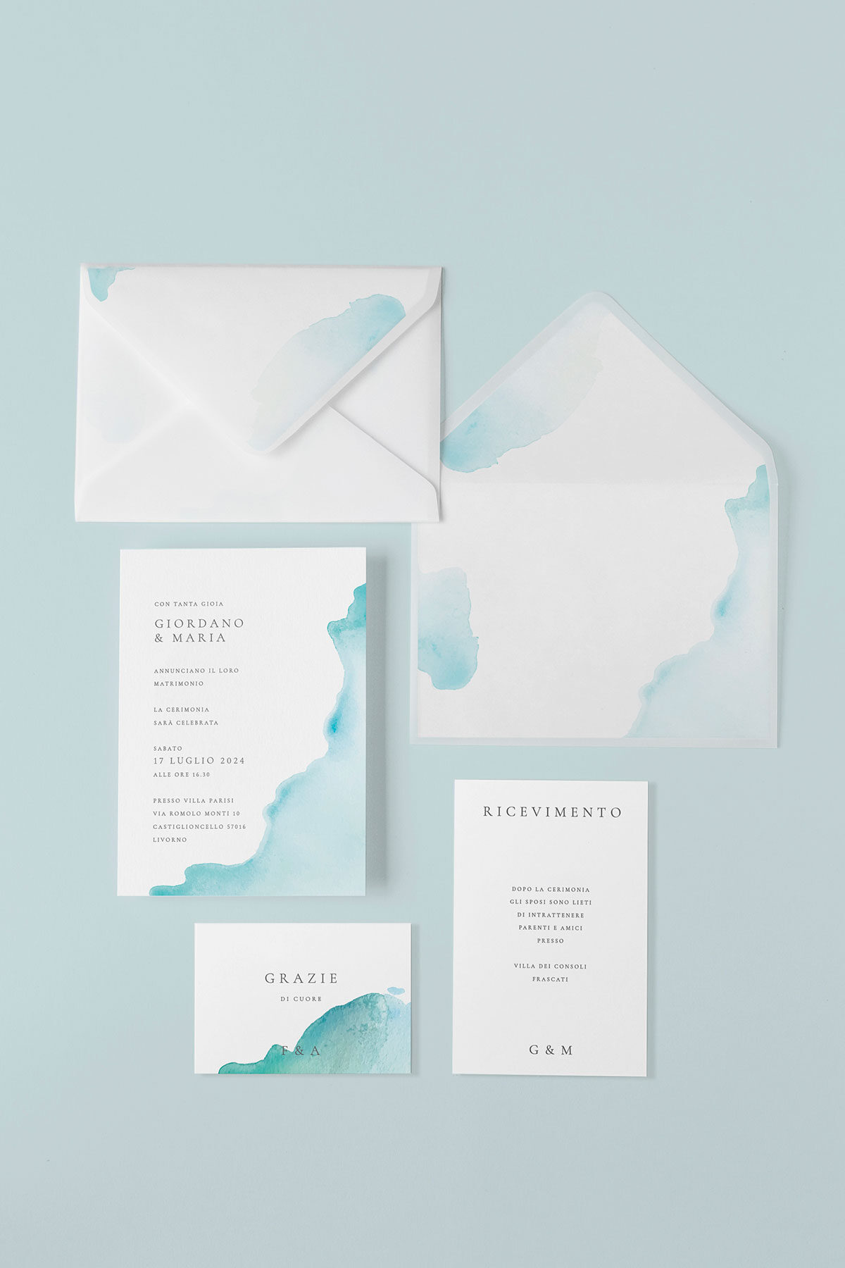 Partecipazione Vellum con Liner Spiaggia