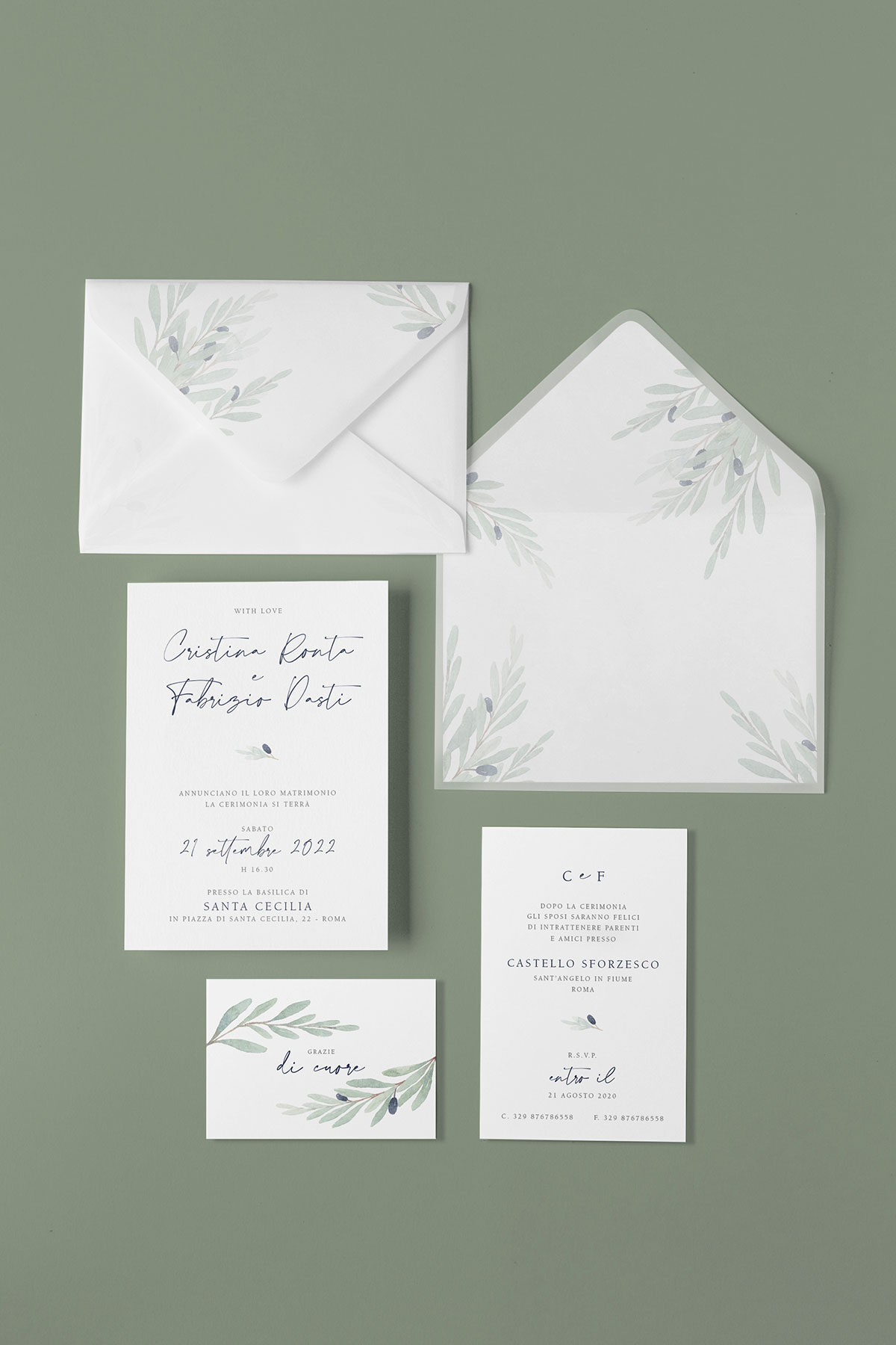 Partecipazione Vellum con Liner Ulivo