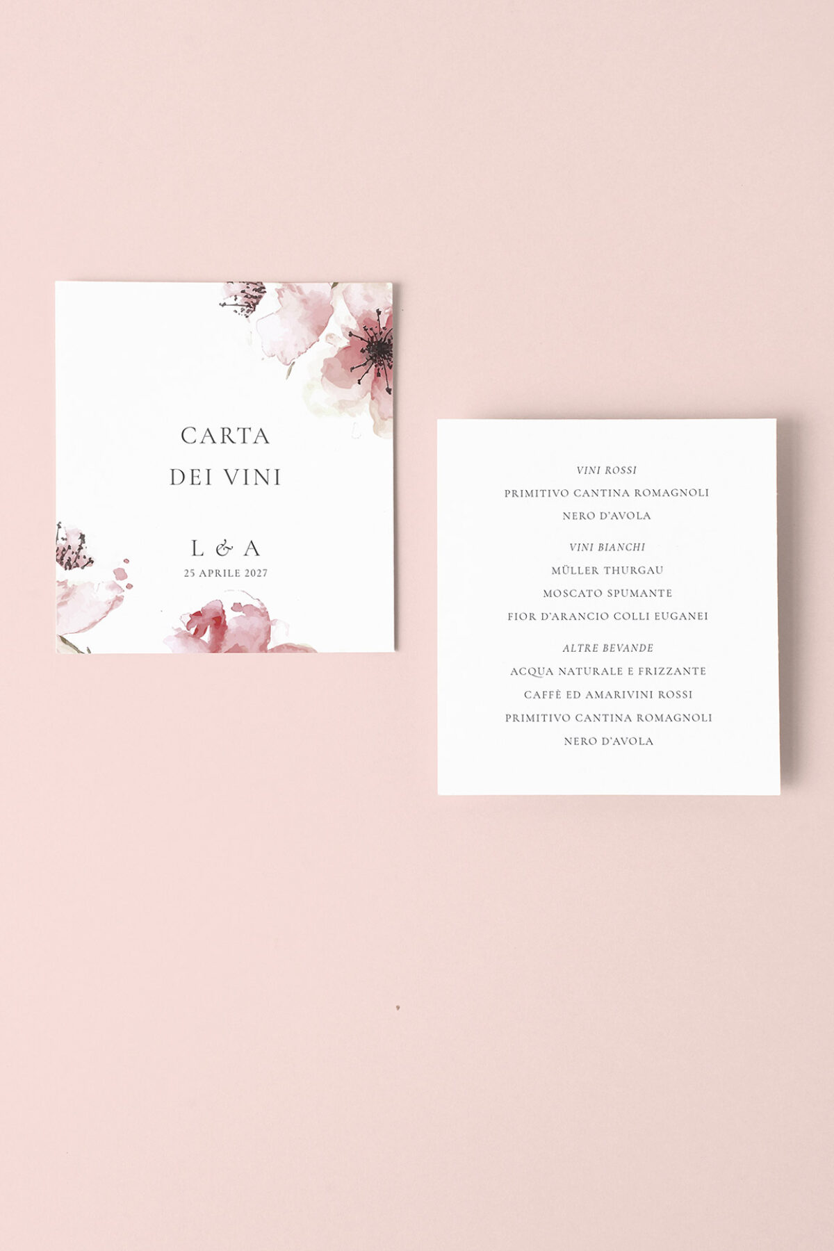 Menu Carta dei Vini Ciliegio