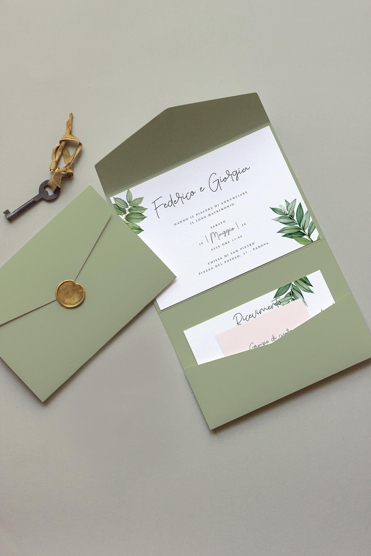 Partecipazione Cofanetto Orizzontale Botanico
