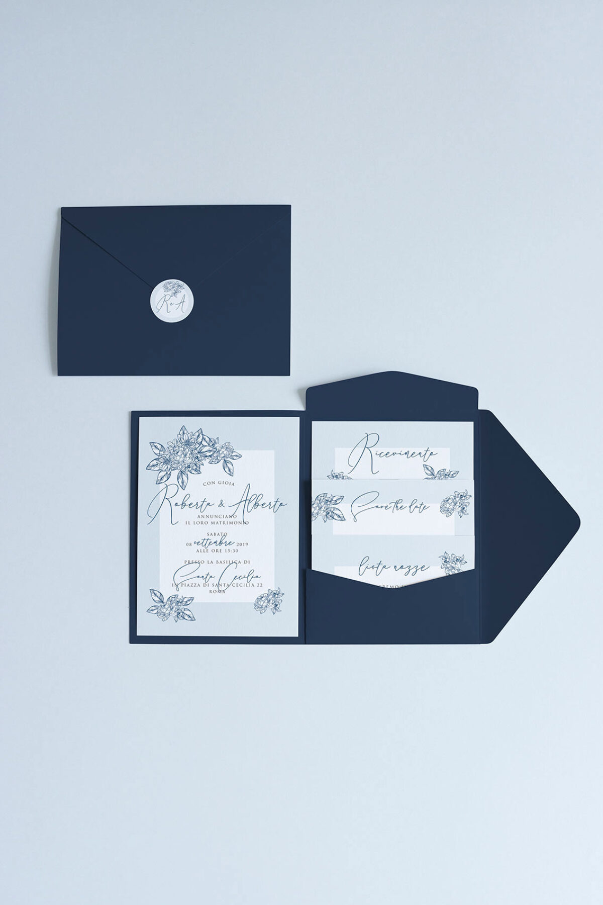 Cofanetto Pocket Fold Blu Vintage