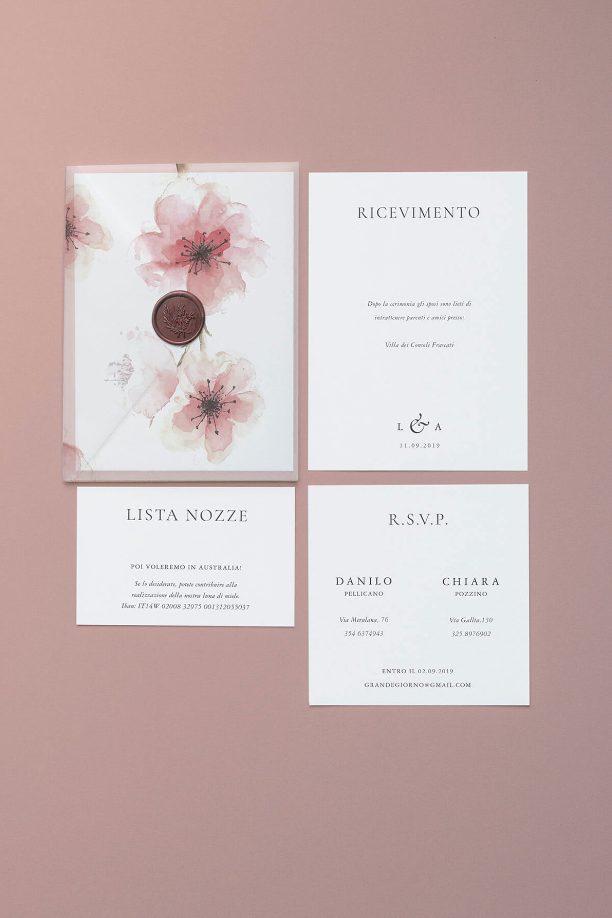 Pocket Fold Trasparente Ciliegio