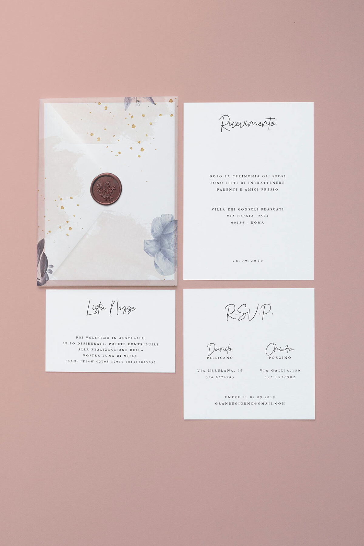 Pocket Fold Trasparente Rose Gold