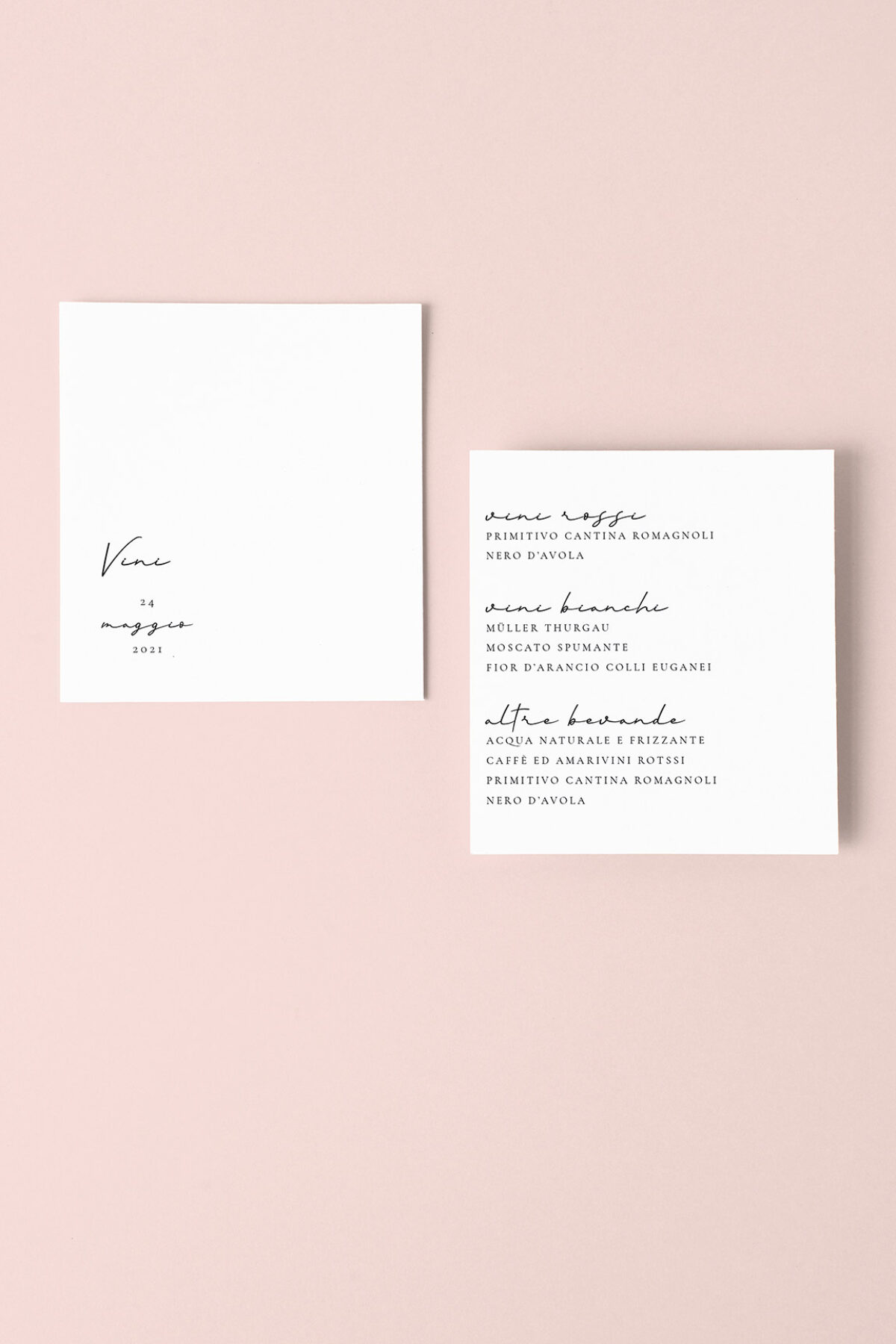 Menu Carta dei Vini Dear Diary