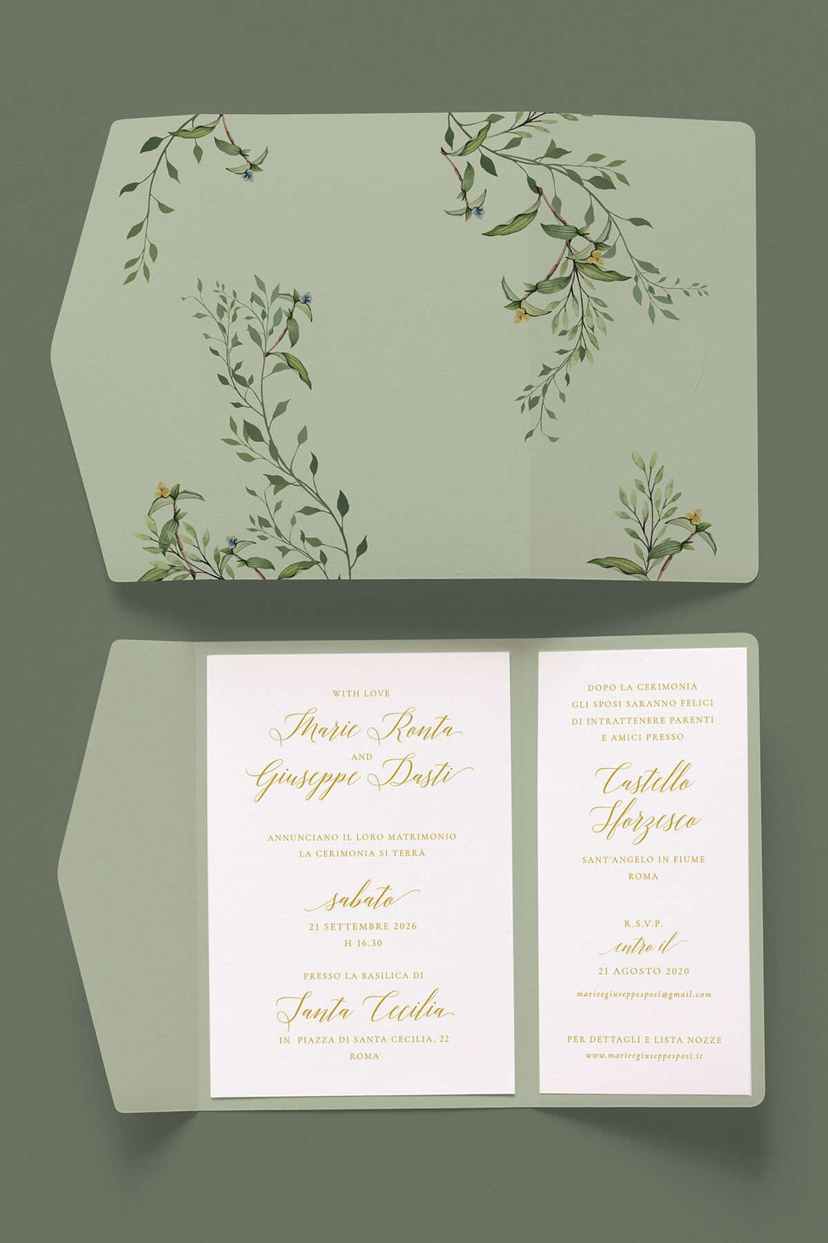 Partecipazione Nozze Cofanetto Easy Golden