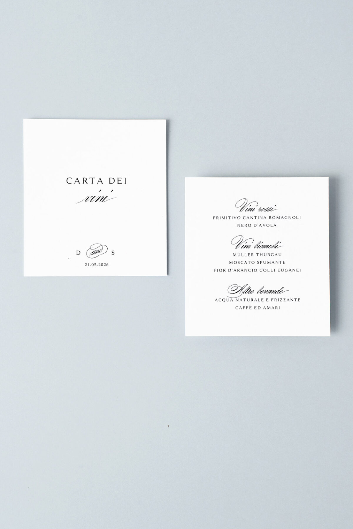 Menu Carta dei Vini Nessuno