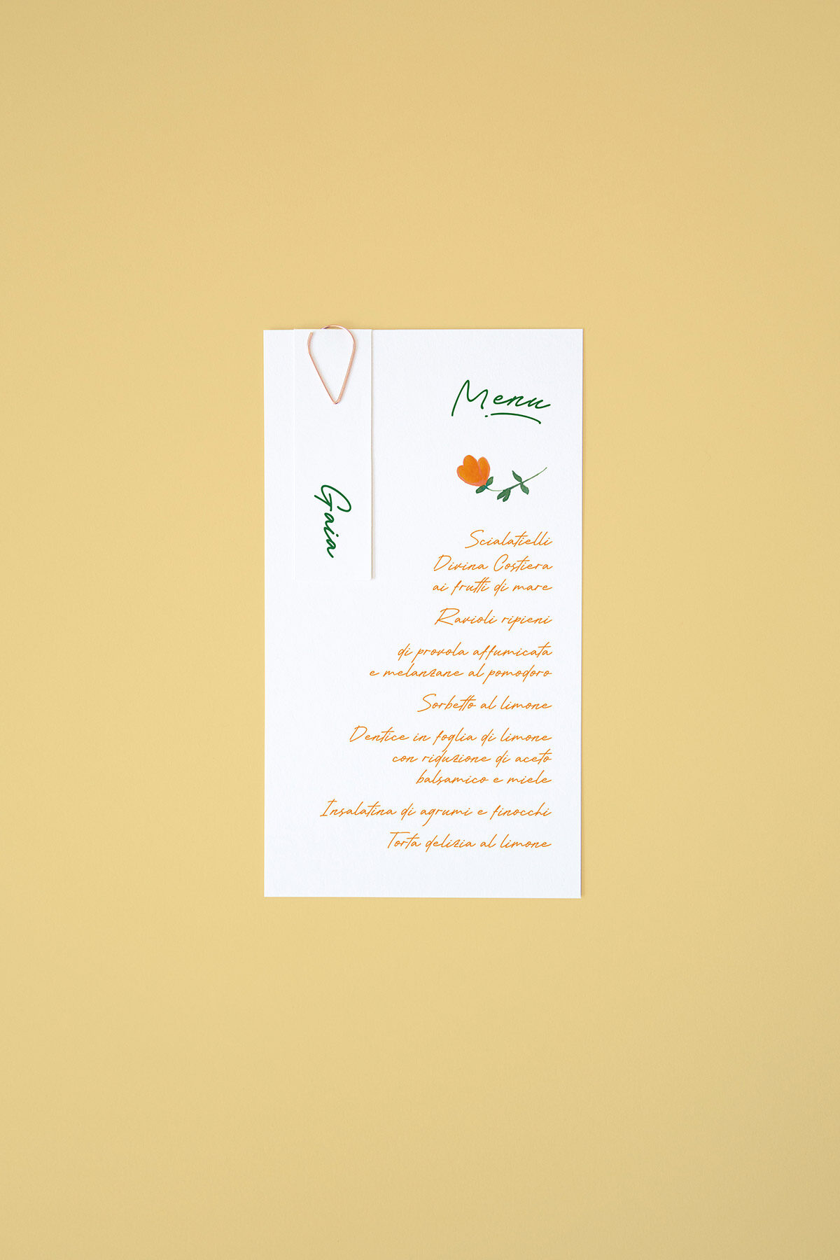 Menu con Segnaposto Marilu
