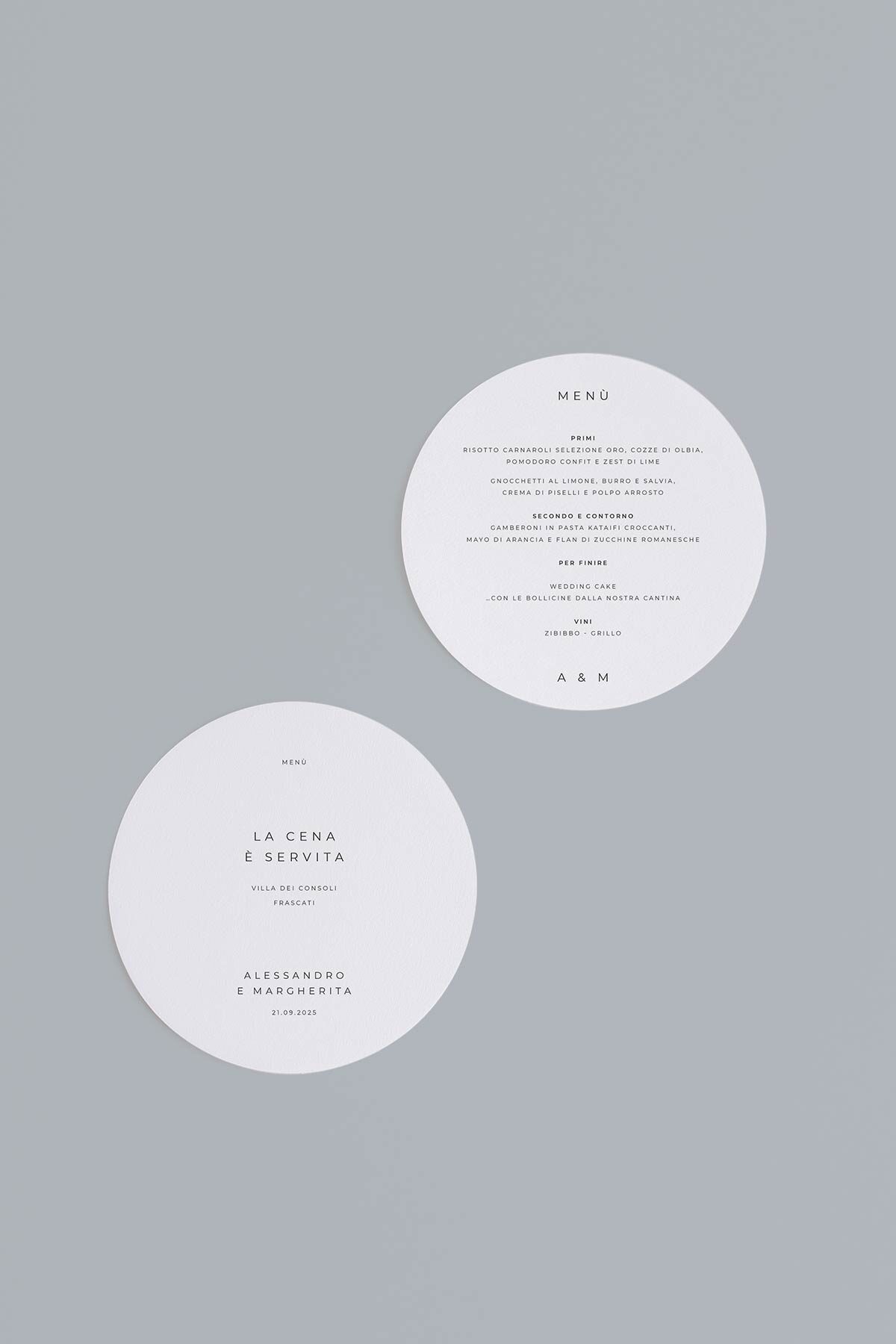 Menu Tondo Minimal