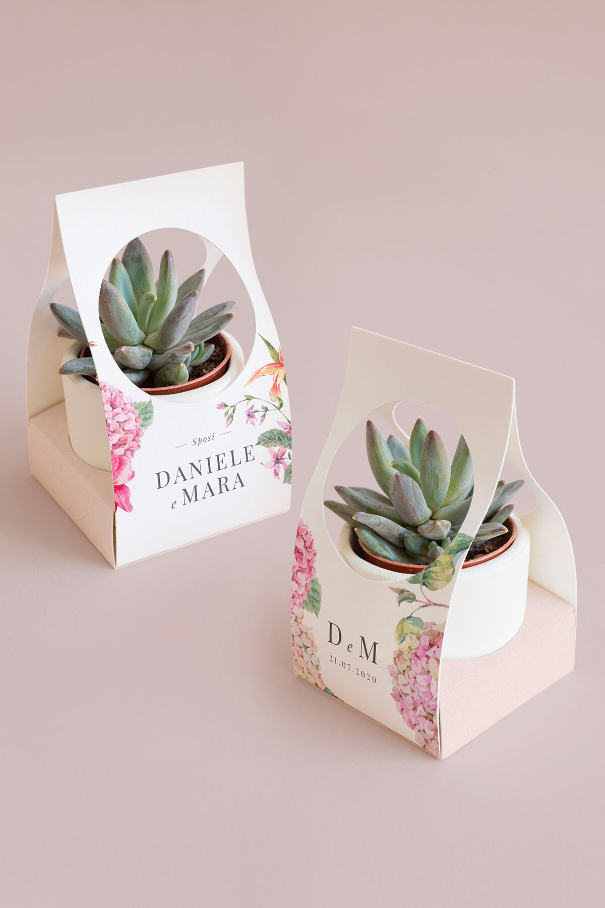 Scatolina per Piantina Personalizzata Ortensie