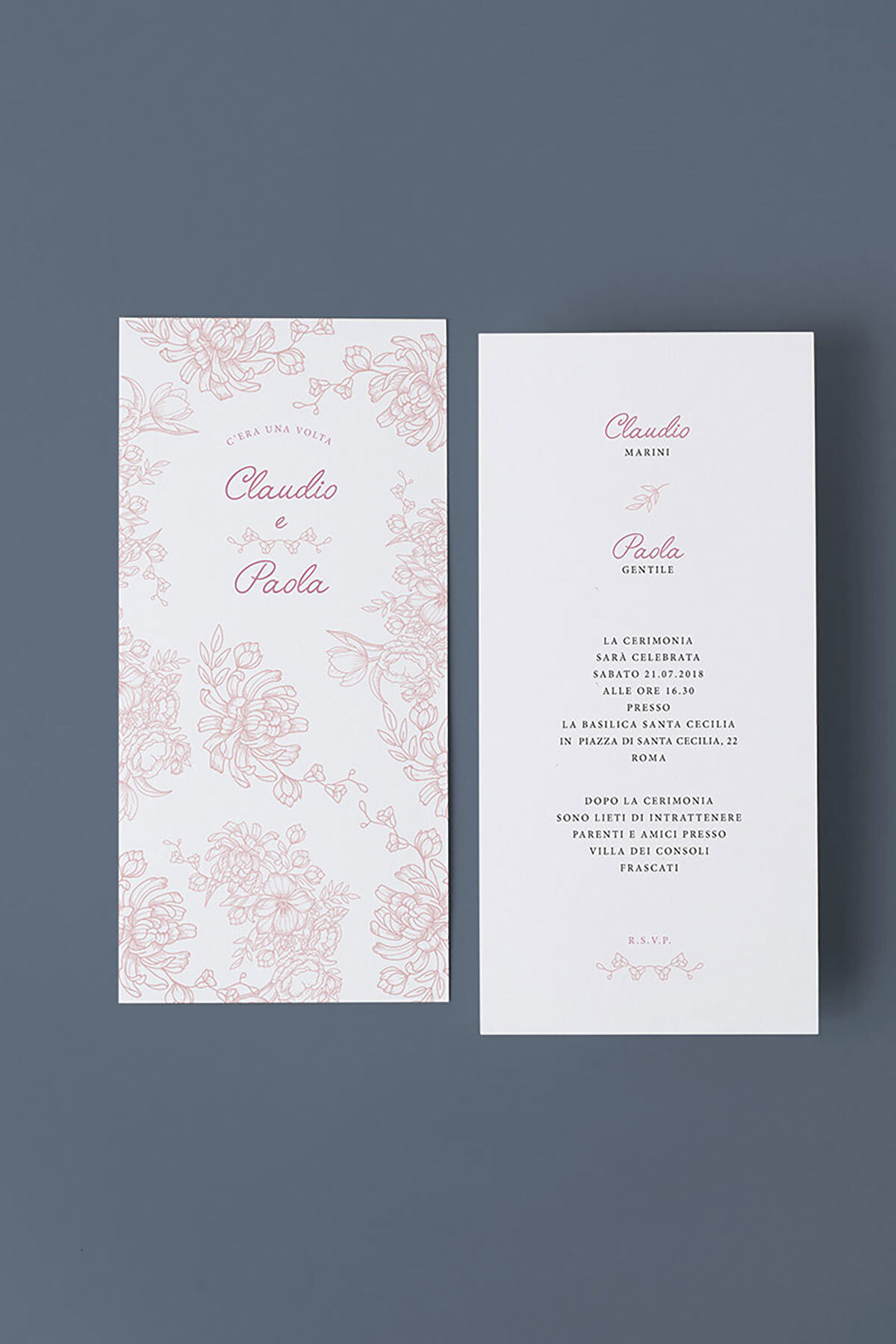 Partecipazione di Matrimonio Provenza Essential Verticale