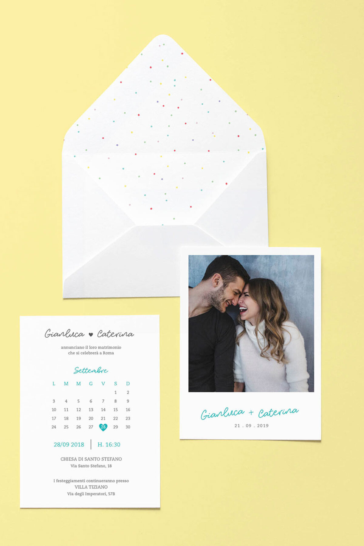 Partecipazione Busta Stampata Polaroid