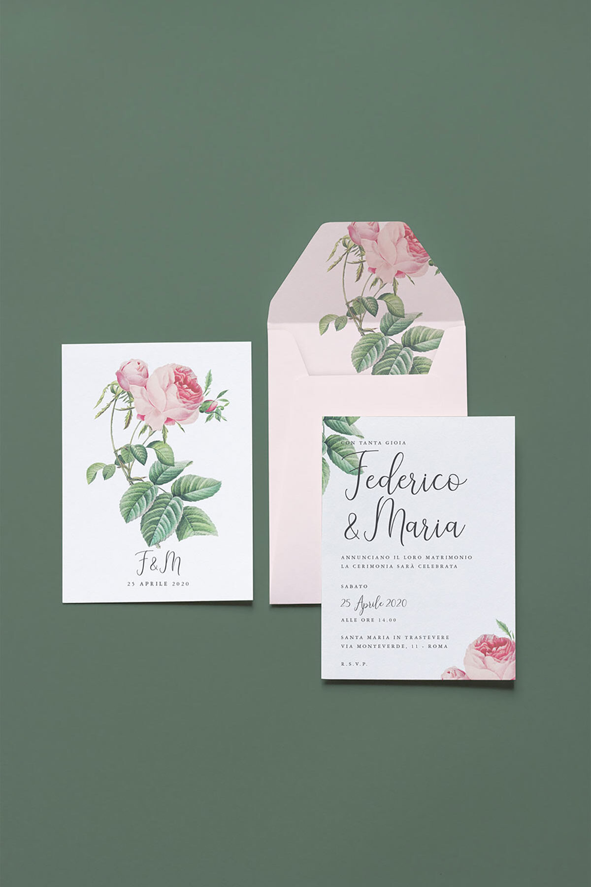 Partecipazione Busta Verticale Giardino