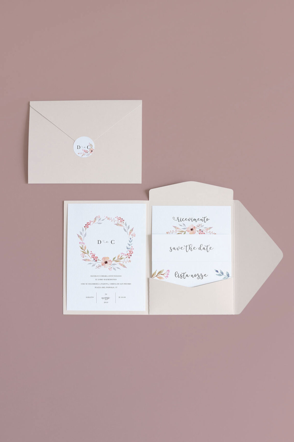 Partecipazione Pocket Fold Bloom