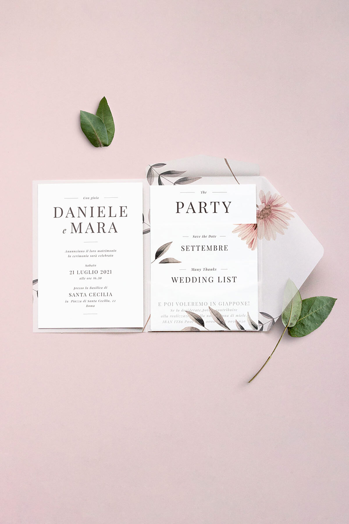Partecipazione Pocket Fold Blush