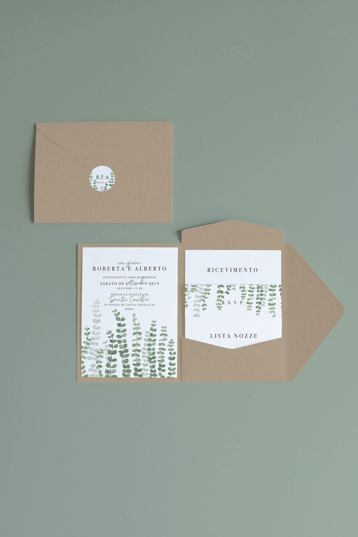 Partecipazione Pocket Fold Edera