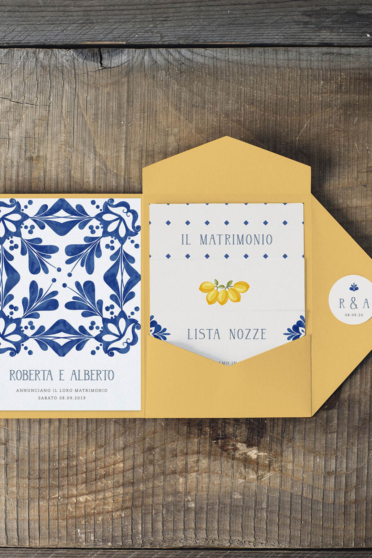 Partecipazione Pocket Fold Limoni