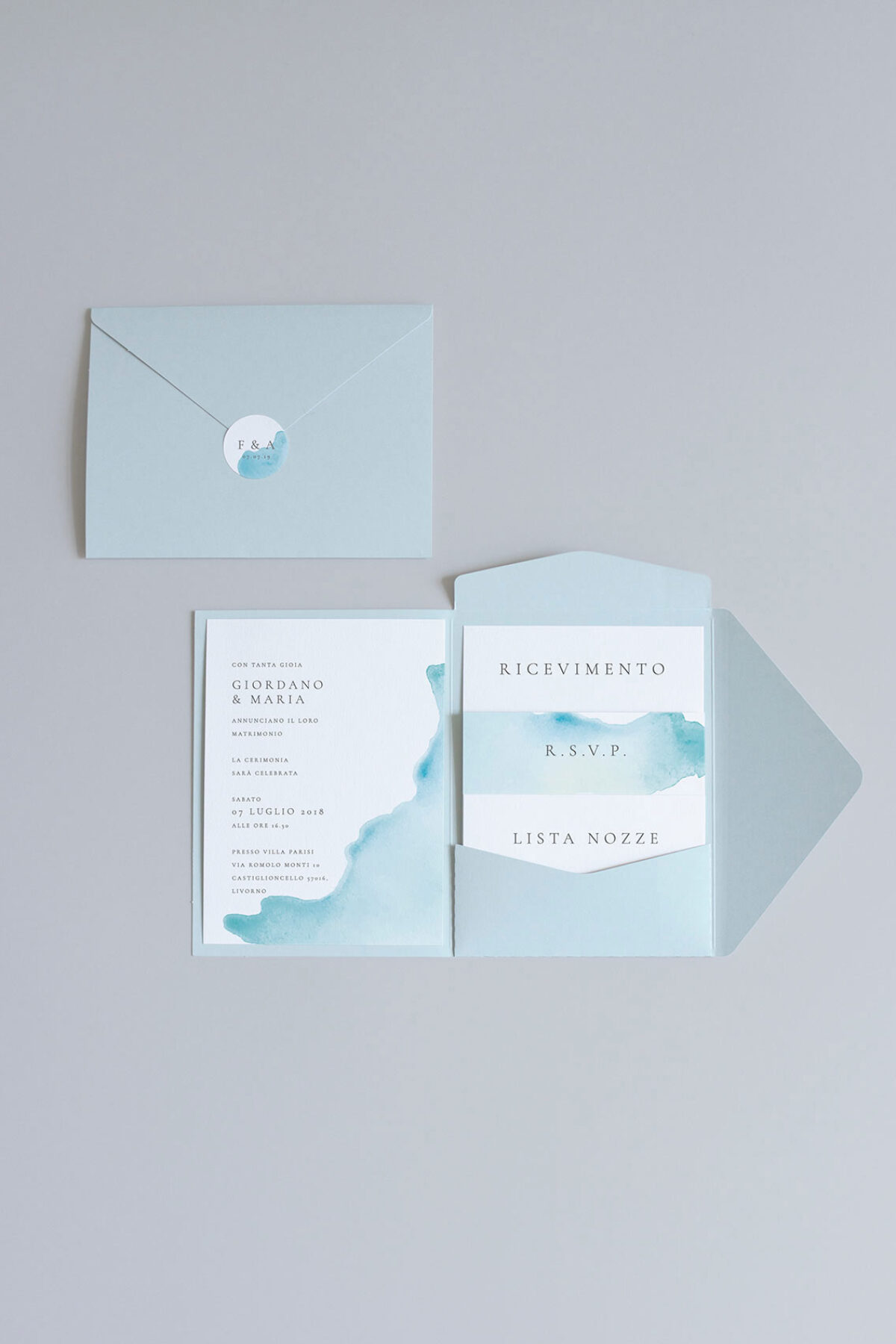 Partecipazione Pocket Fold Spiaggia