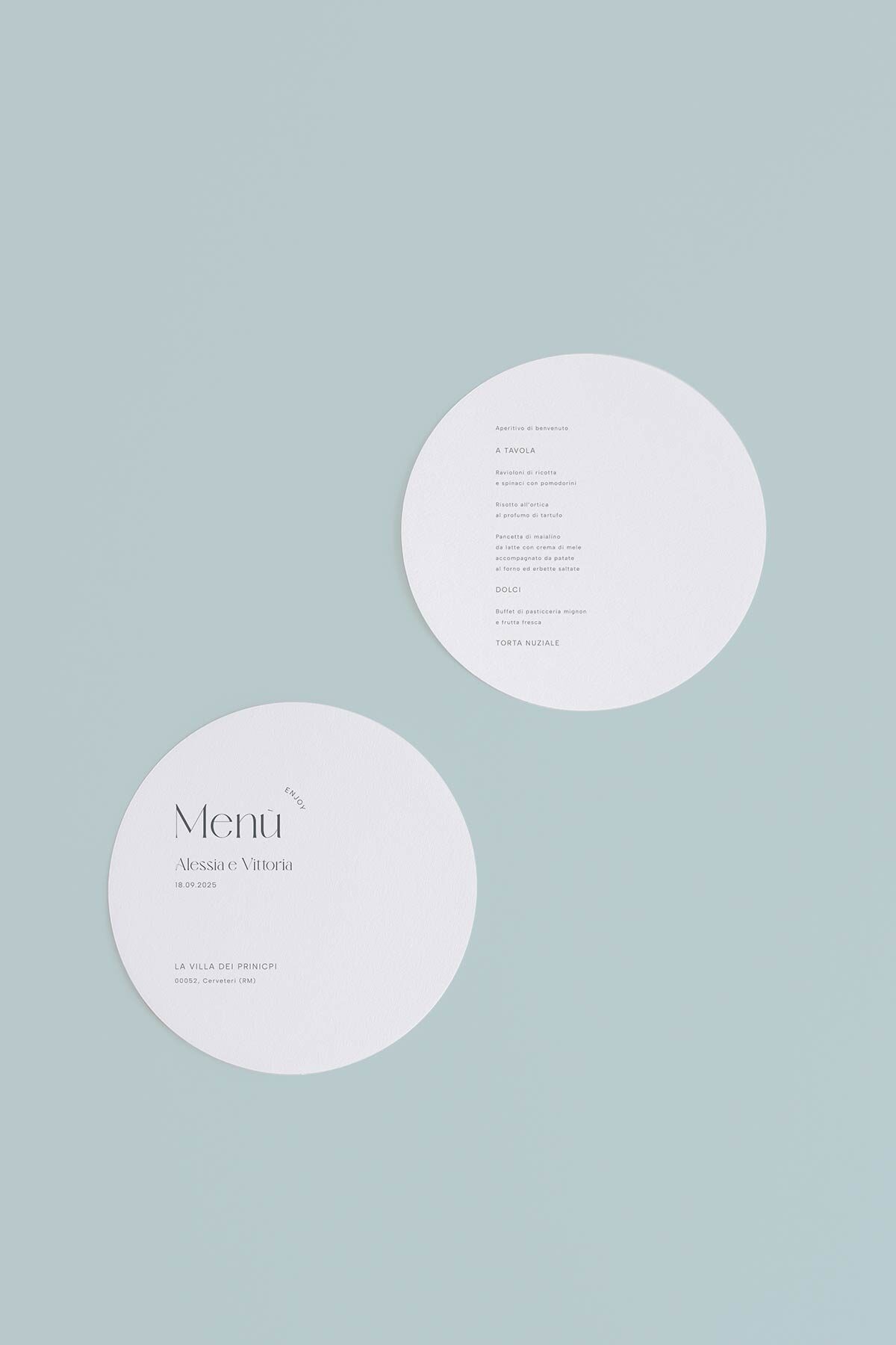 Menu Tondo Pebbles