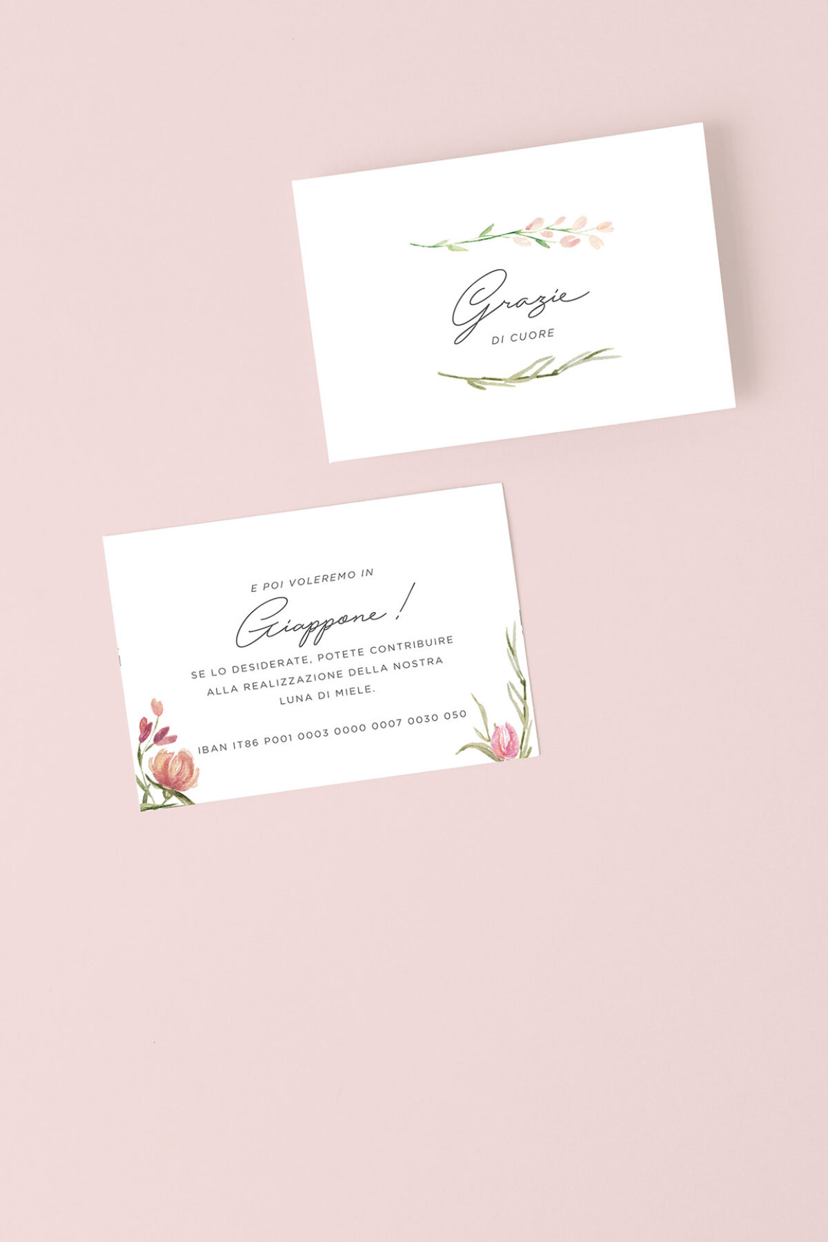 Biglietto Separato Peonie