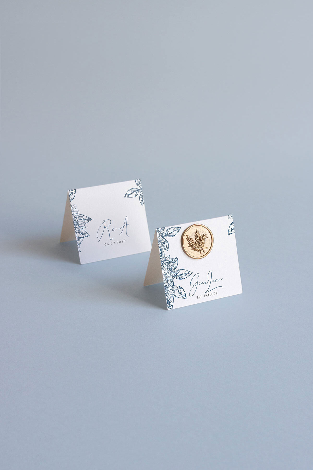 Segnaposto Cavaliere Con Ceralacca Blu Vintage