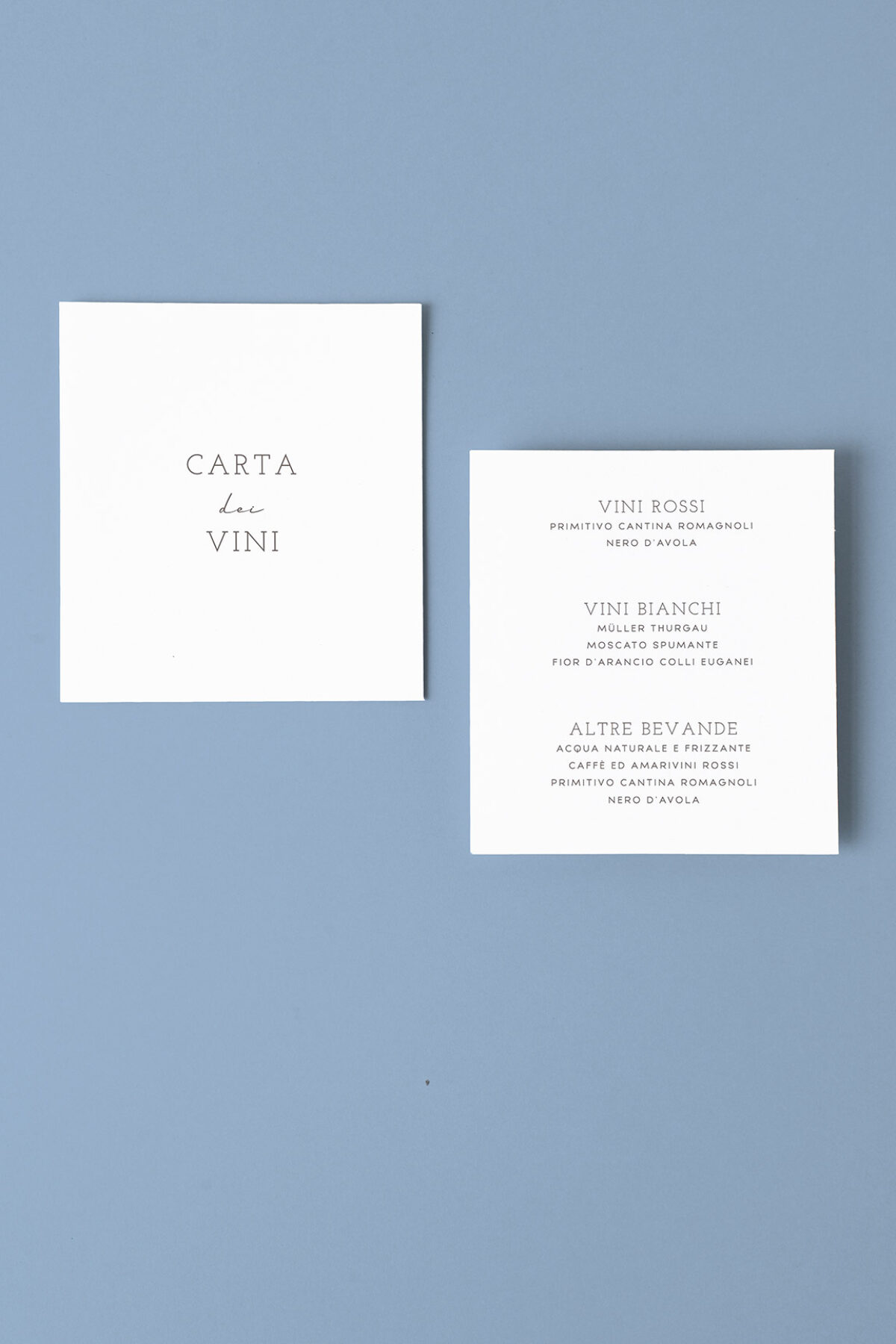 Menu Carta dei Vini Stucco