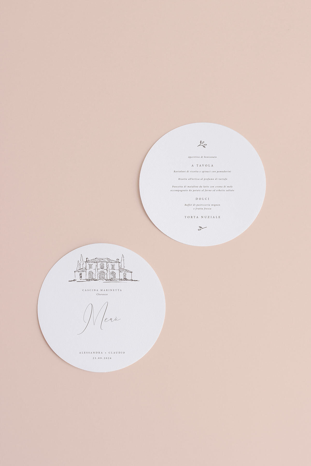 Menu Tondo Venue