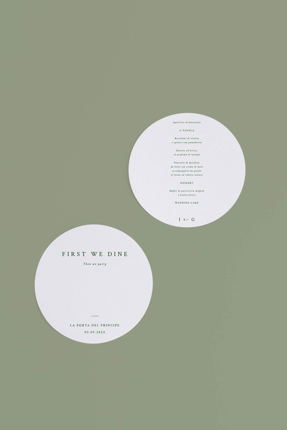 Menu Tondo Wildflower Botanico