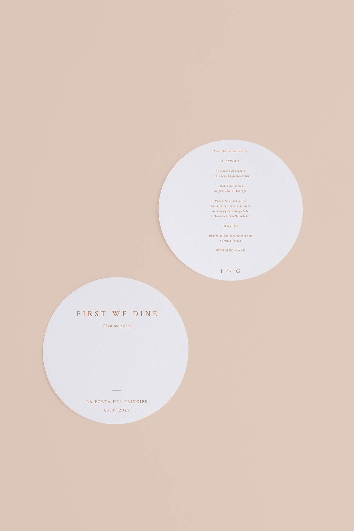 Menu Tondo Wildflower Floreale