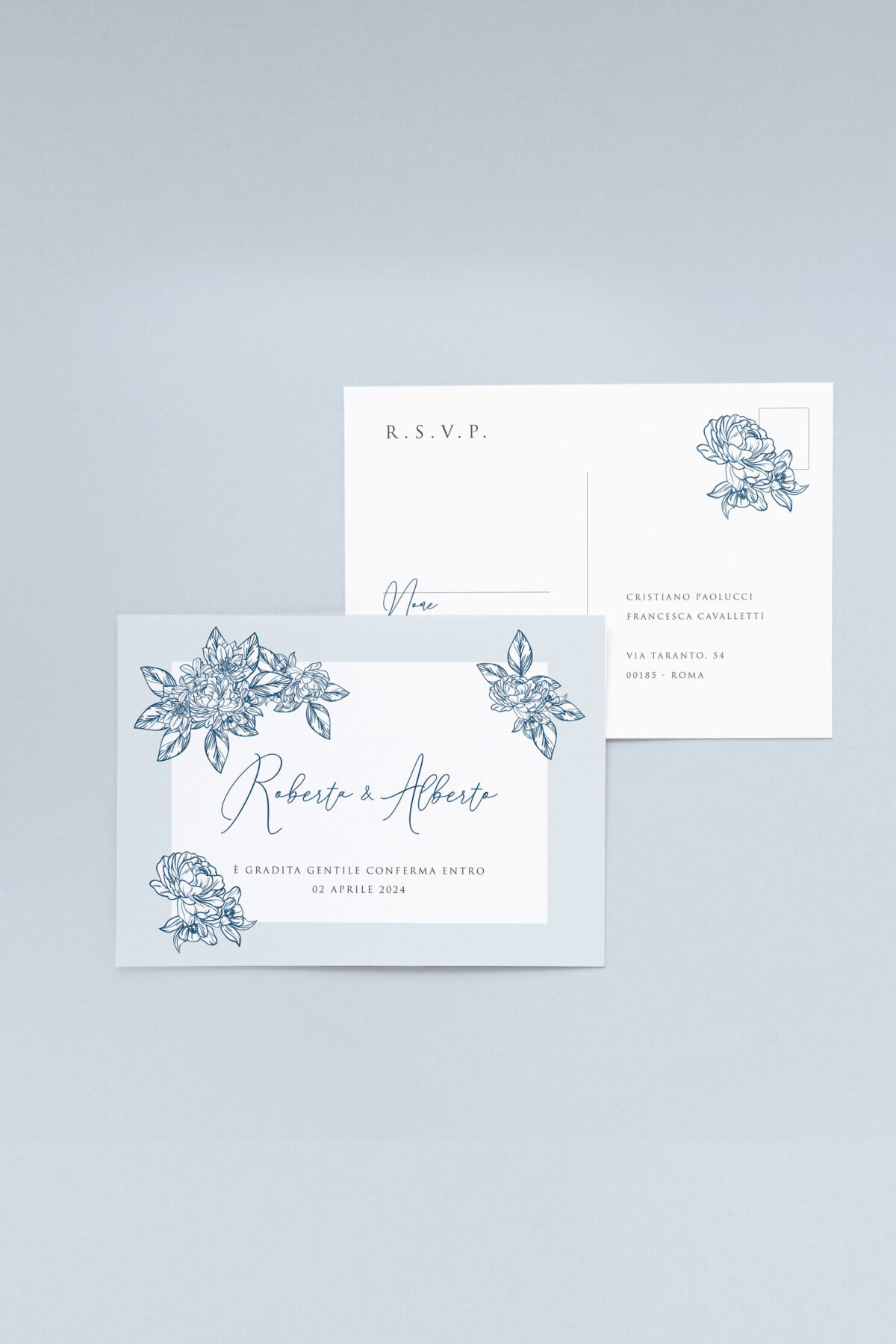 Rsvp Cartolina Blu Vintage