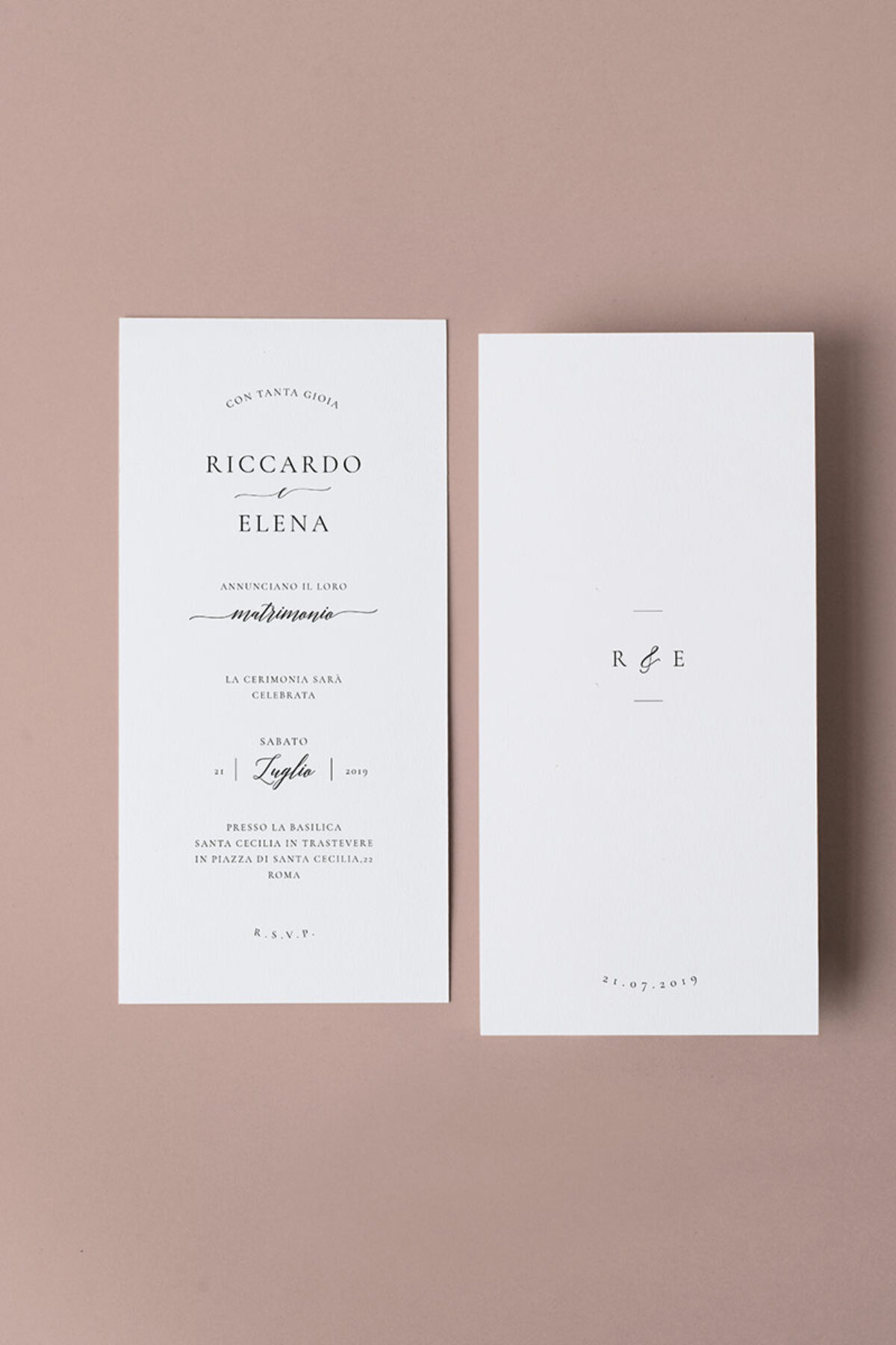 Partecipazione di Matrimonio Chiara Essential Verticale