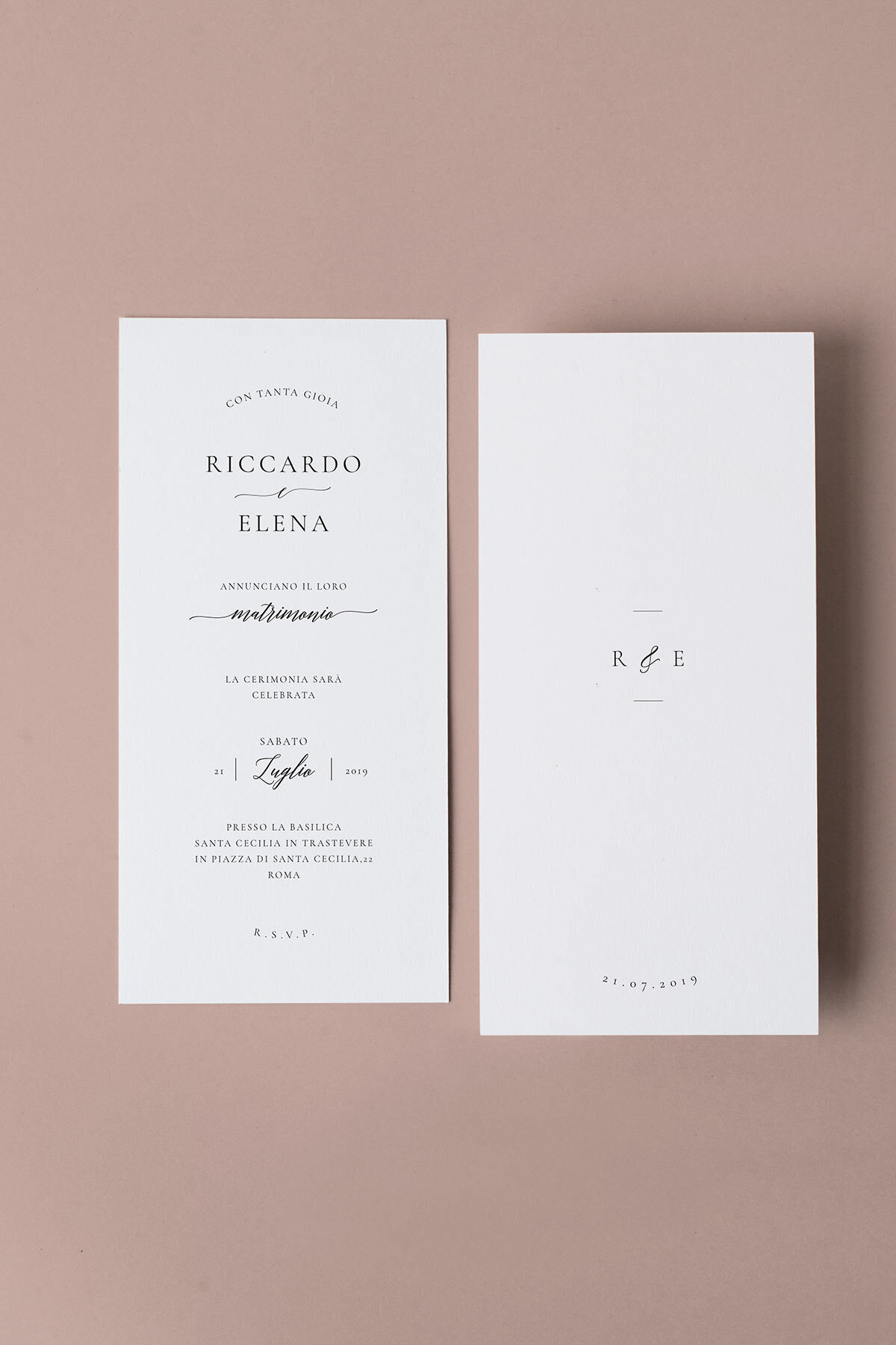 Partecipazione di Matrimonio Chiara Essential Verticale