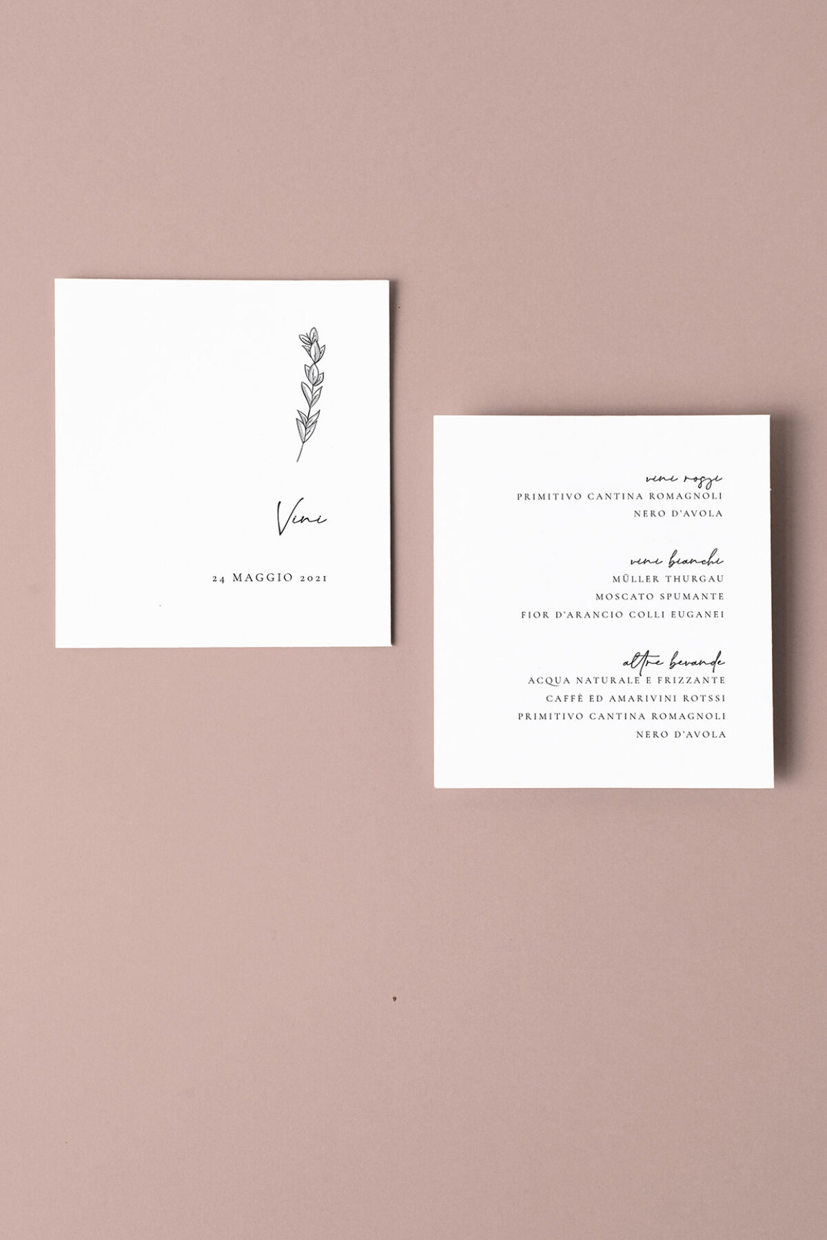 Menu Carta dei Vini Cotone