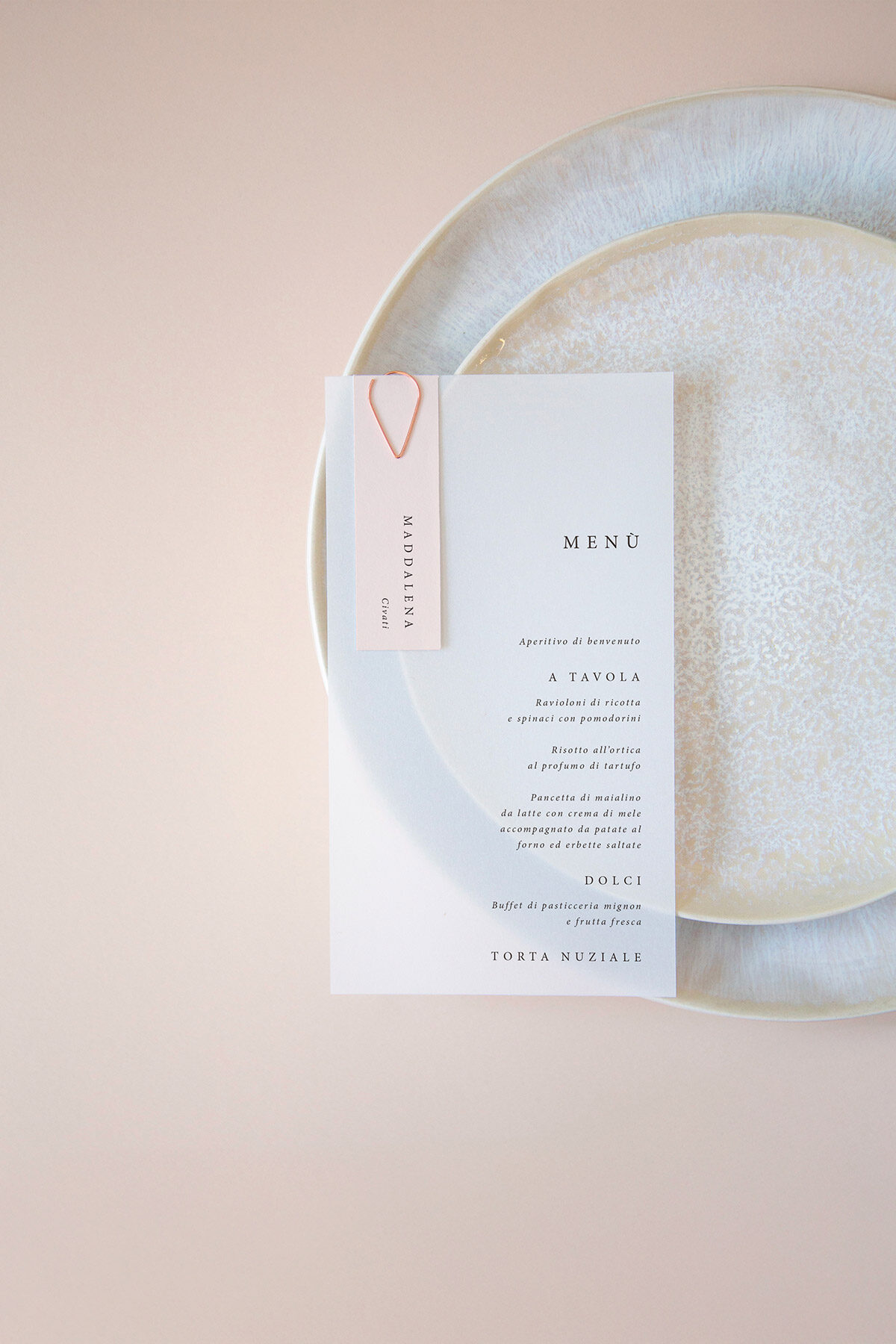 Menu Segnaposto Vellum Flora