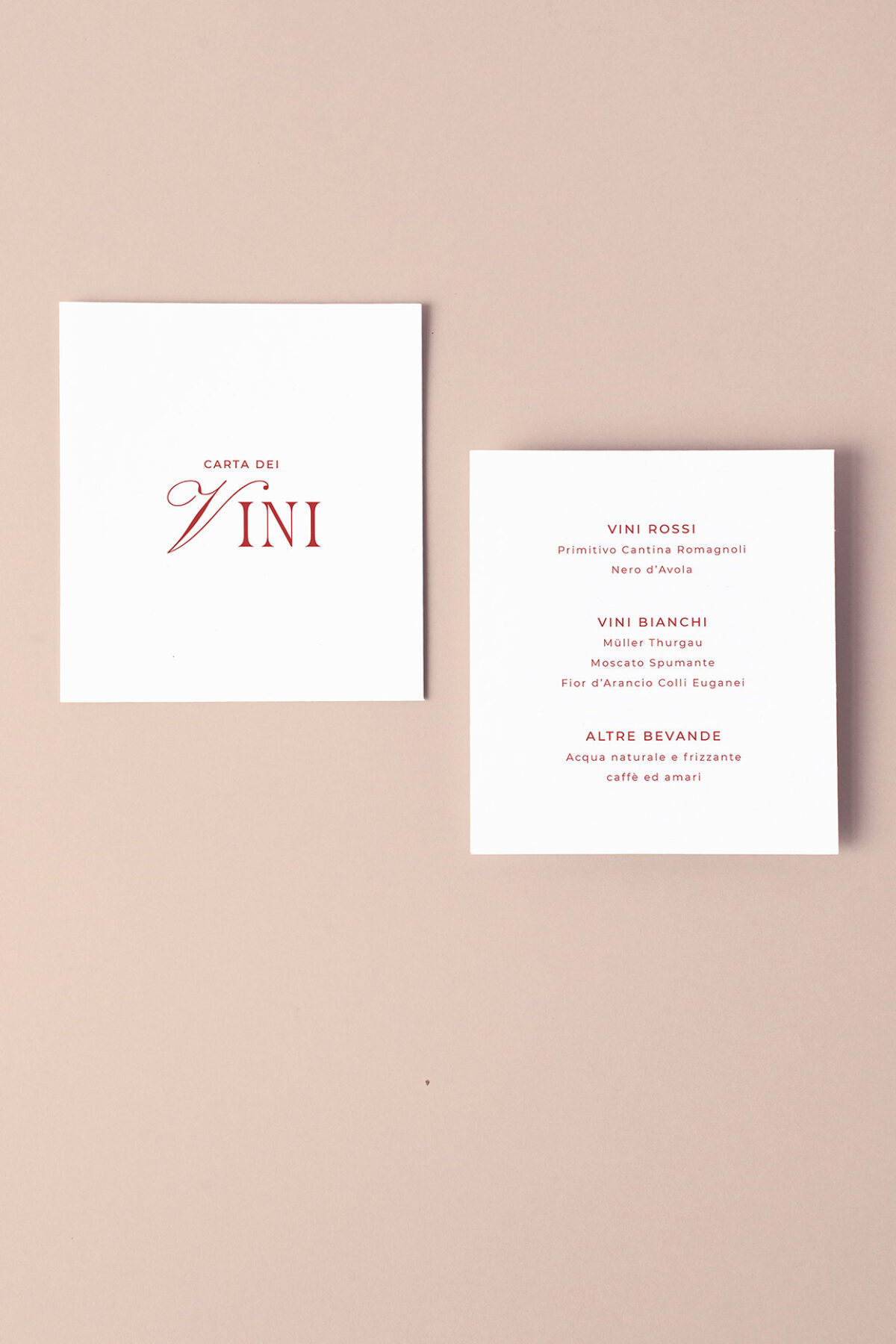 Menu Carta dei Vini Florique