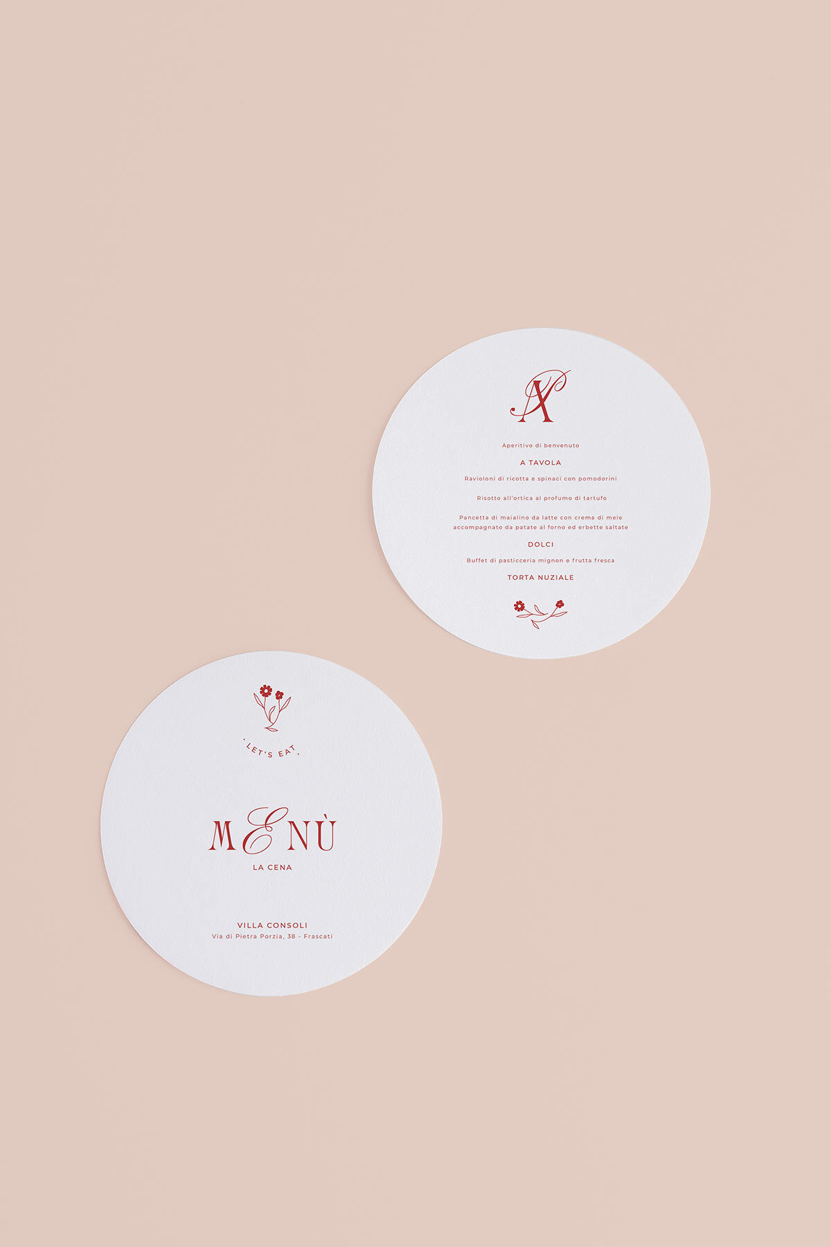 Menu Tondo Florique