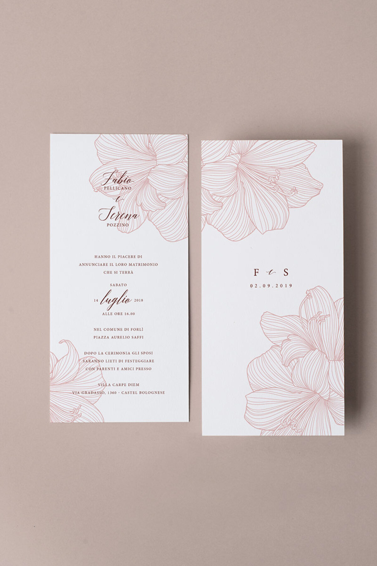 Partecipazione di Matrimonio New Elengance Essential Verticale