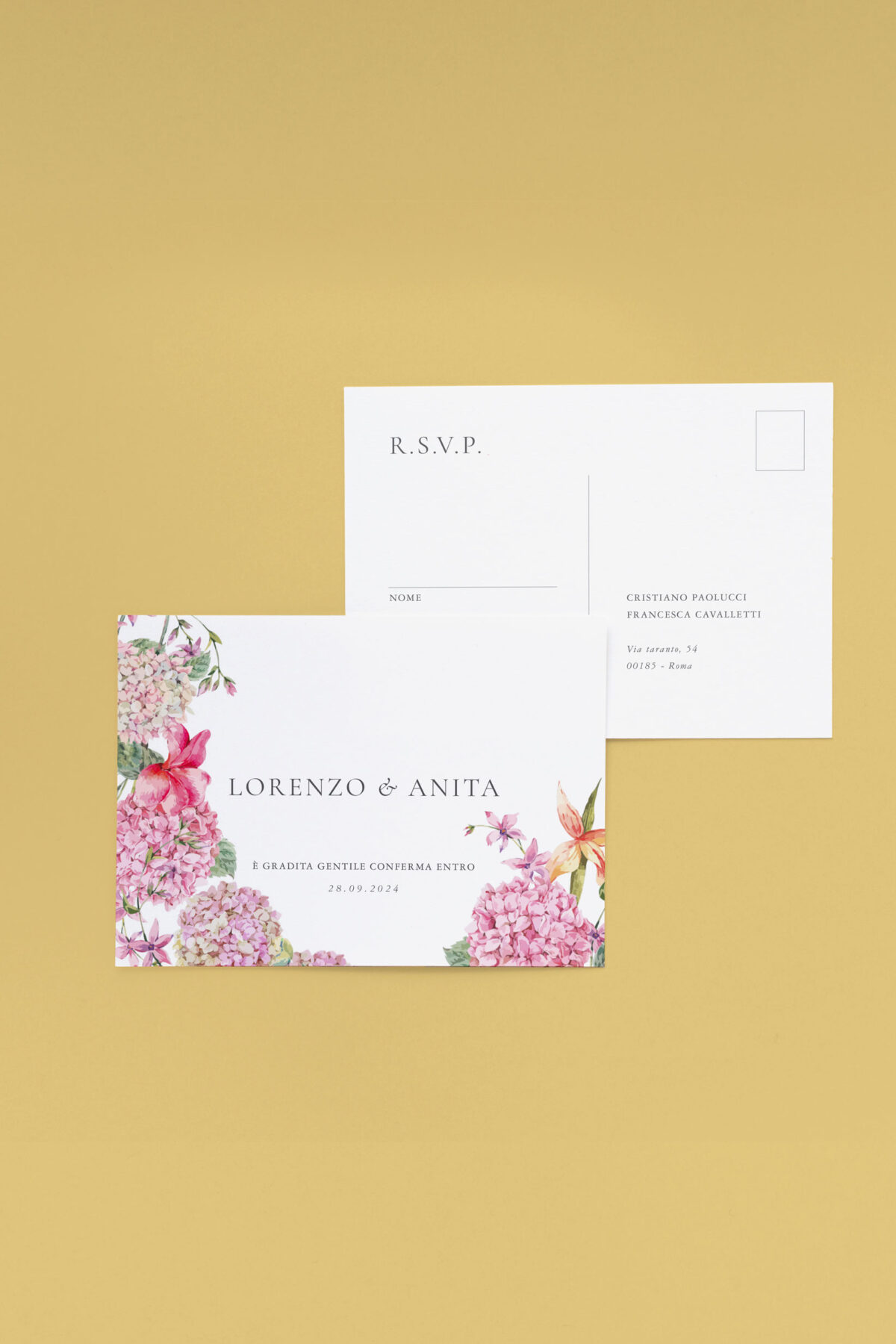 Rsvp Cartolina Ortensie Classico
