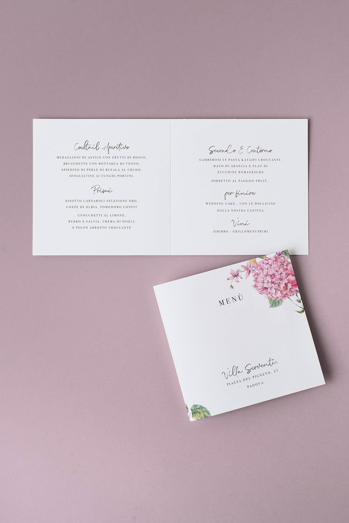 Menu Doppia Anta Ortensie Classiche