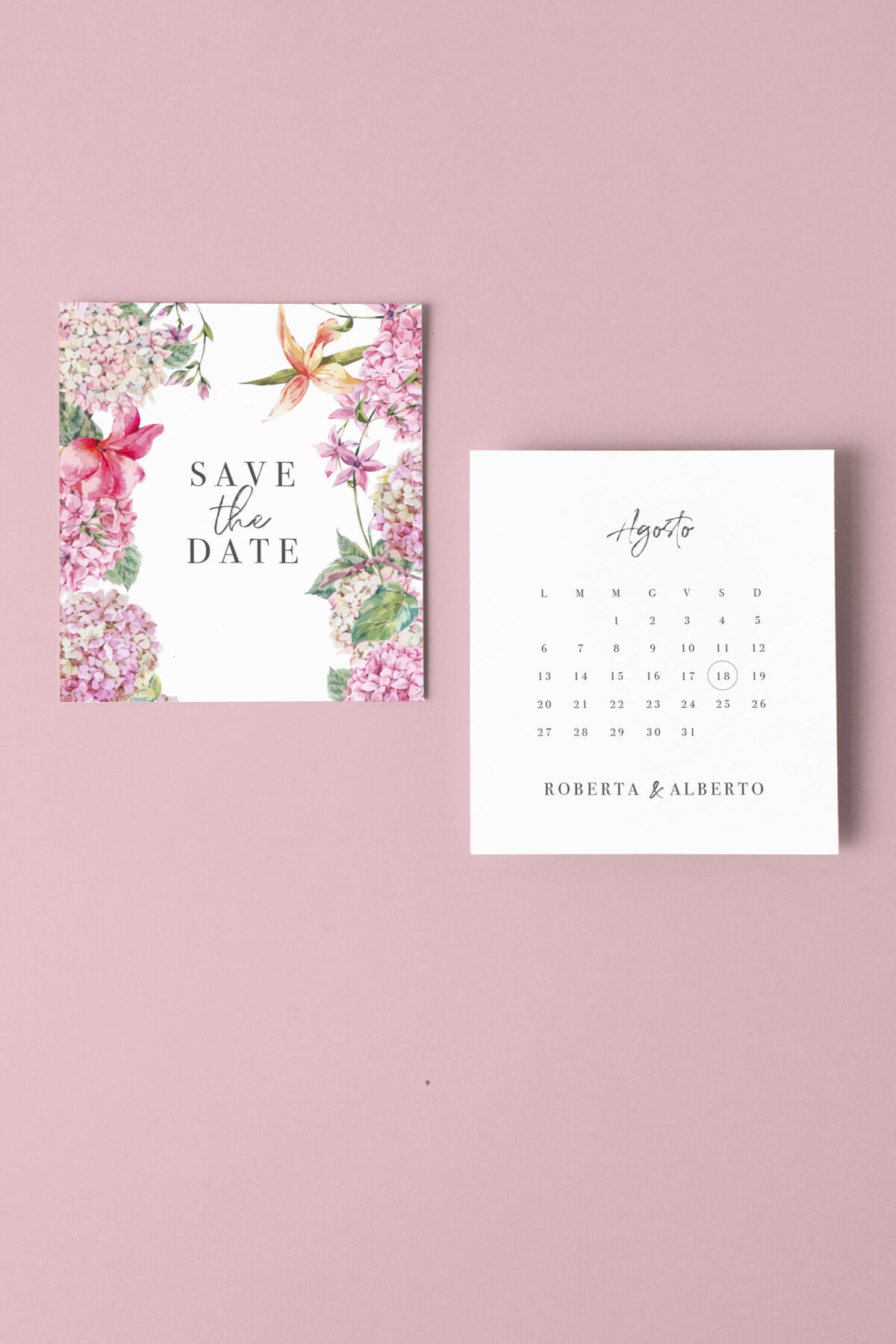 Save The Date Ortensie Classiche