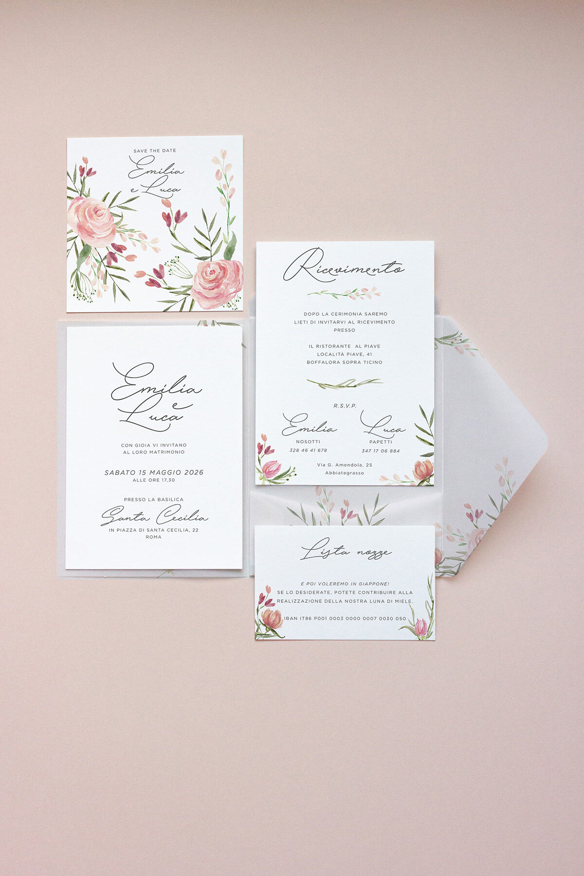 Pocket Fold Trasparente Peonie