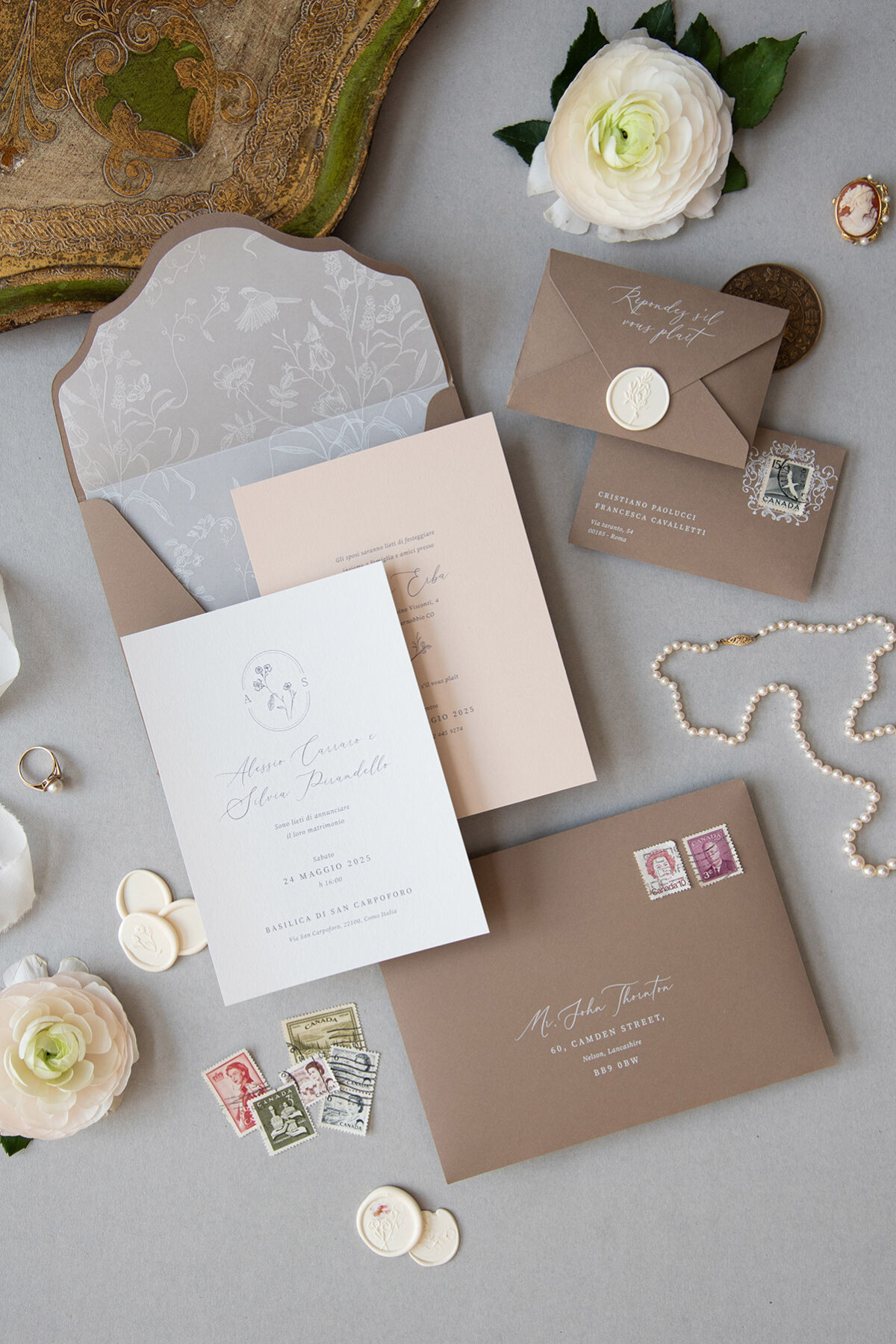 Partecipazione di matrimonio Primrose Cachmere