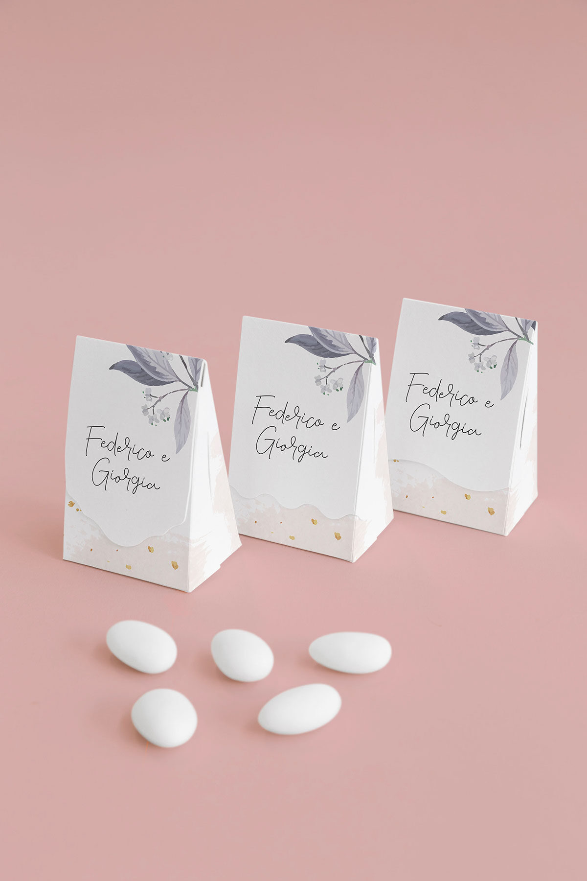 Scatolina confetti Onda Rose Gold