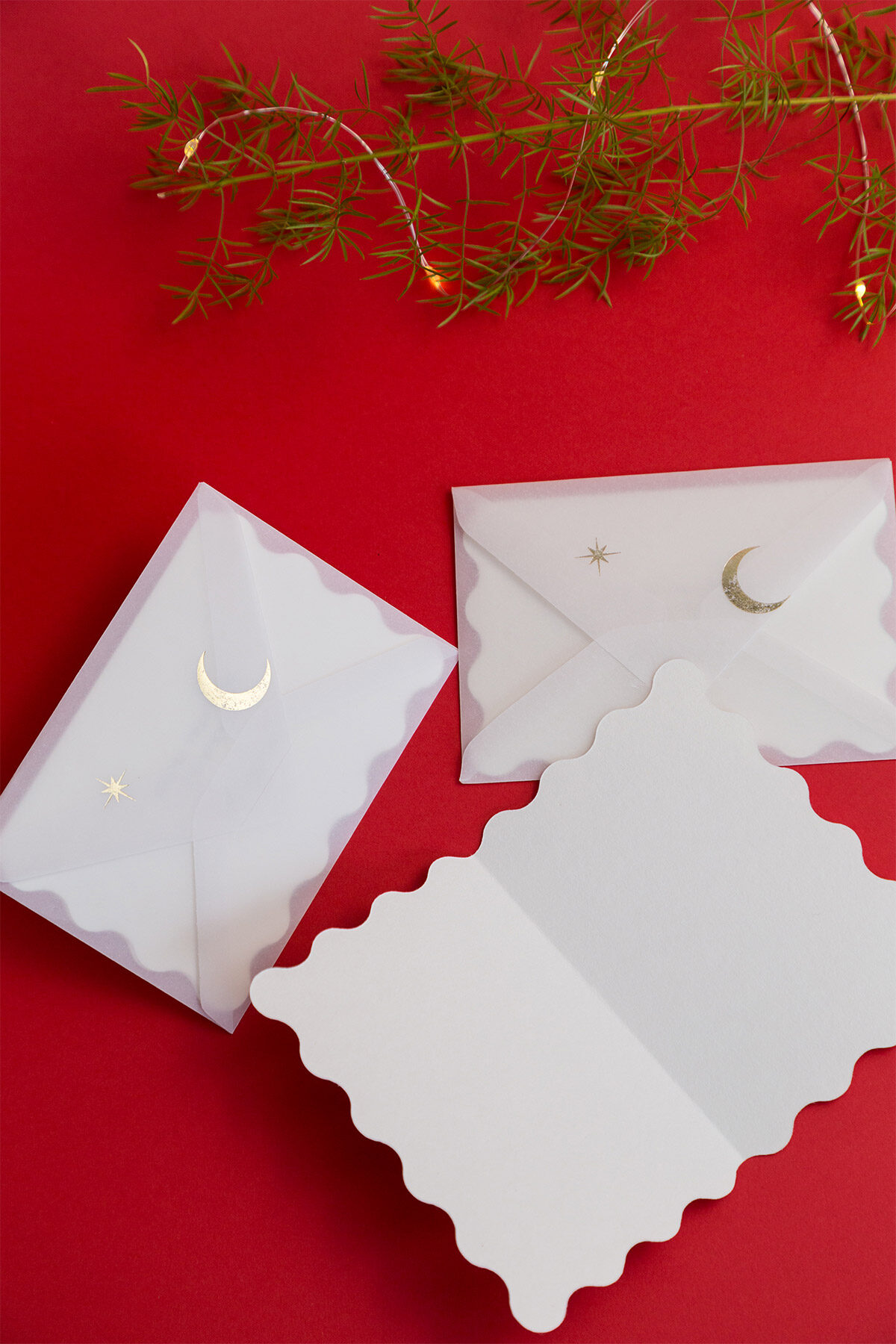 Bustina Vellum e oro con biglietto di auguri – set da 5