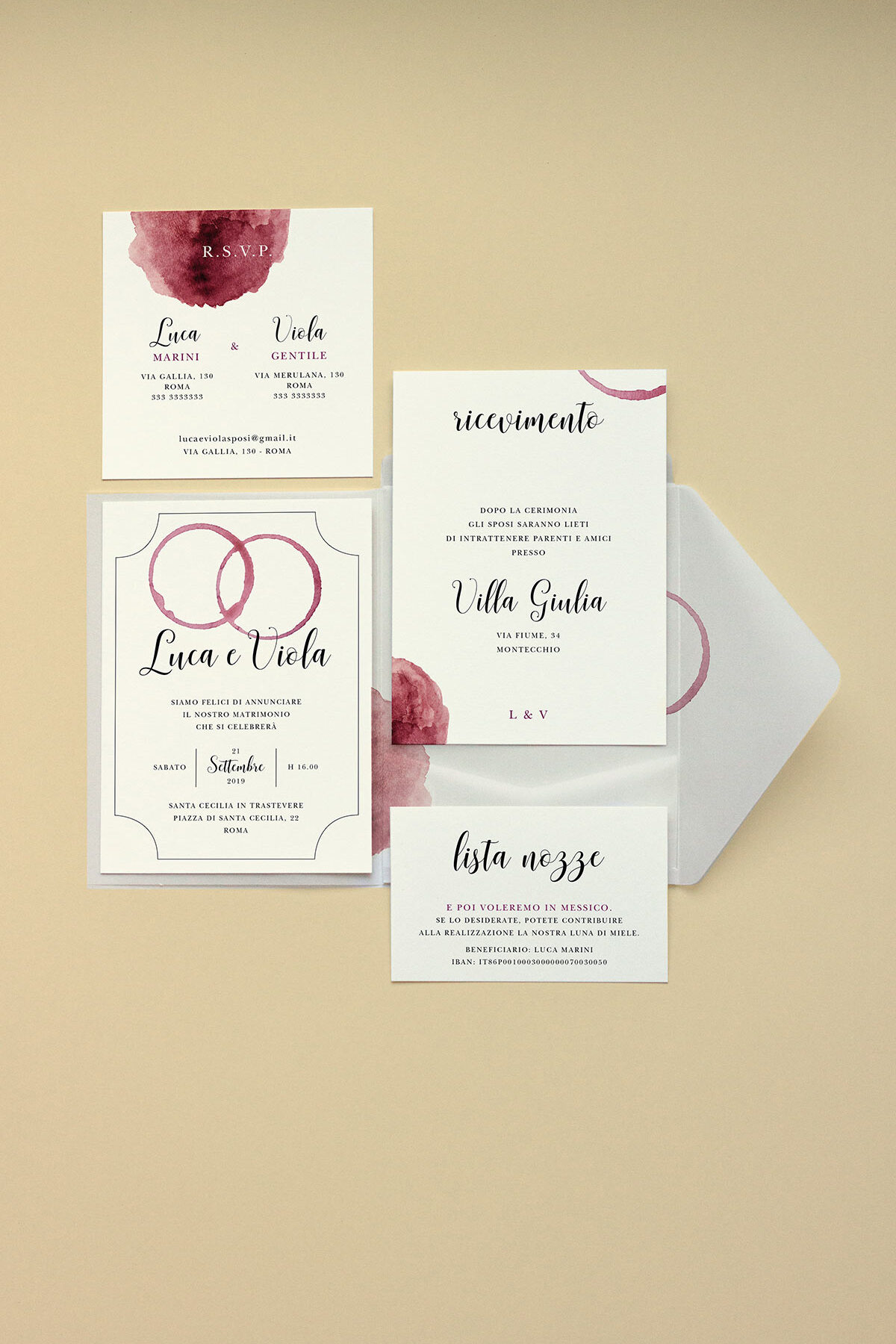 Pocket Fold Trasparente Vino